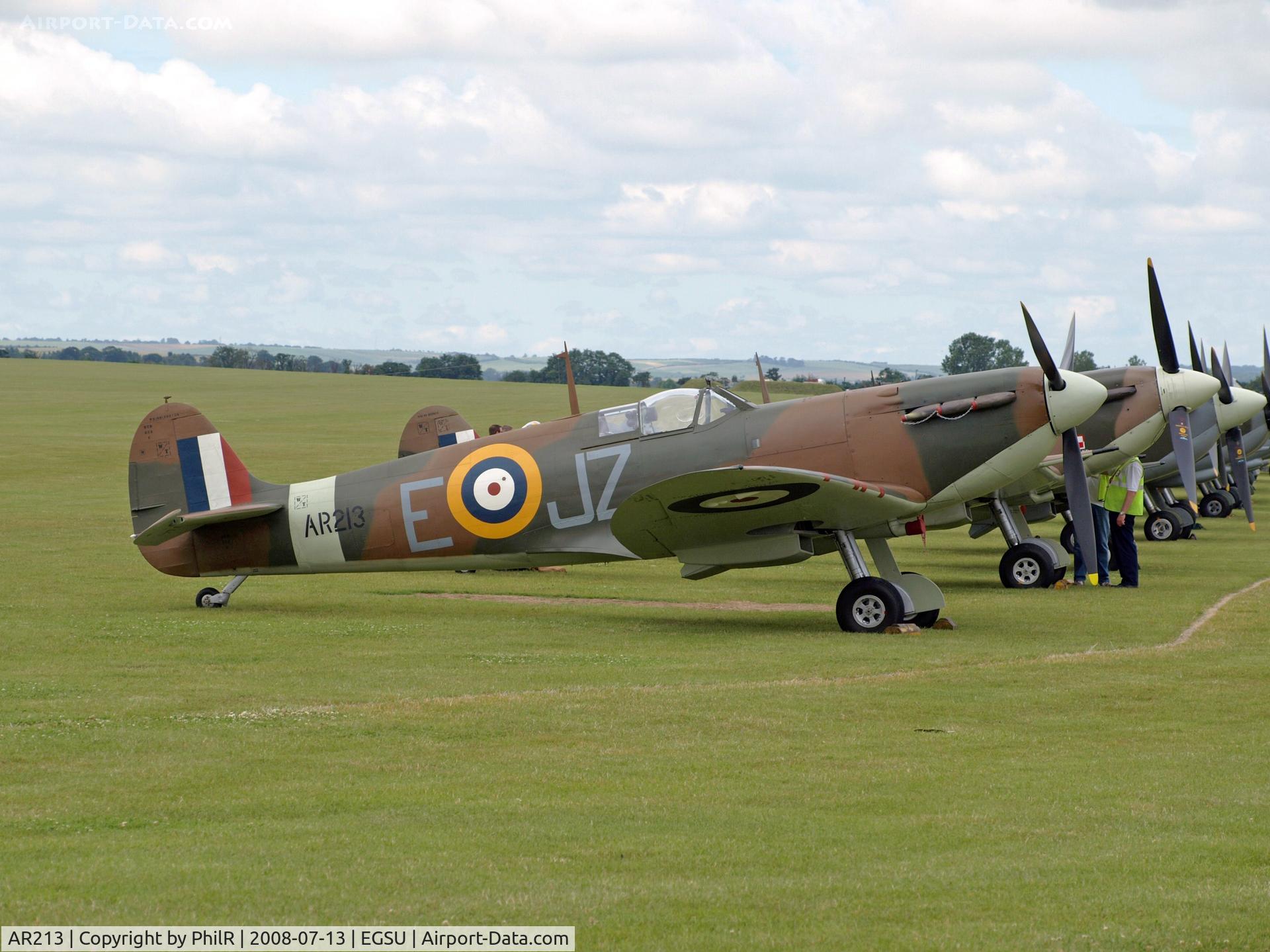 AR213, 1941 Supermarine 300 Spitfire Mk1A C/N WASP/20/2, 1941 VS Spitfire 1A AR213 at Flying Legends Duxford