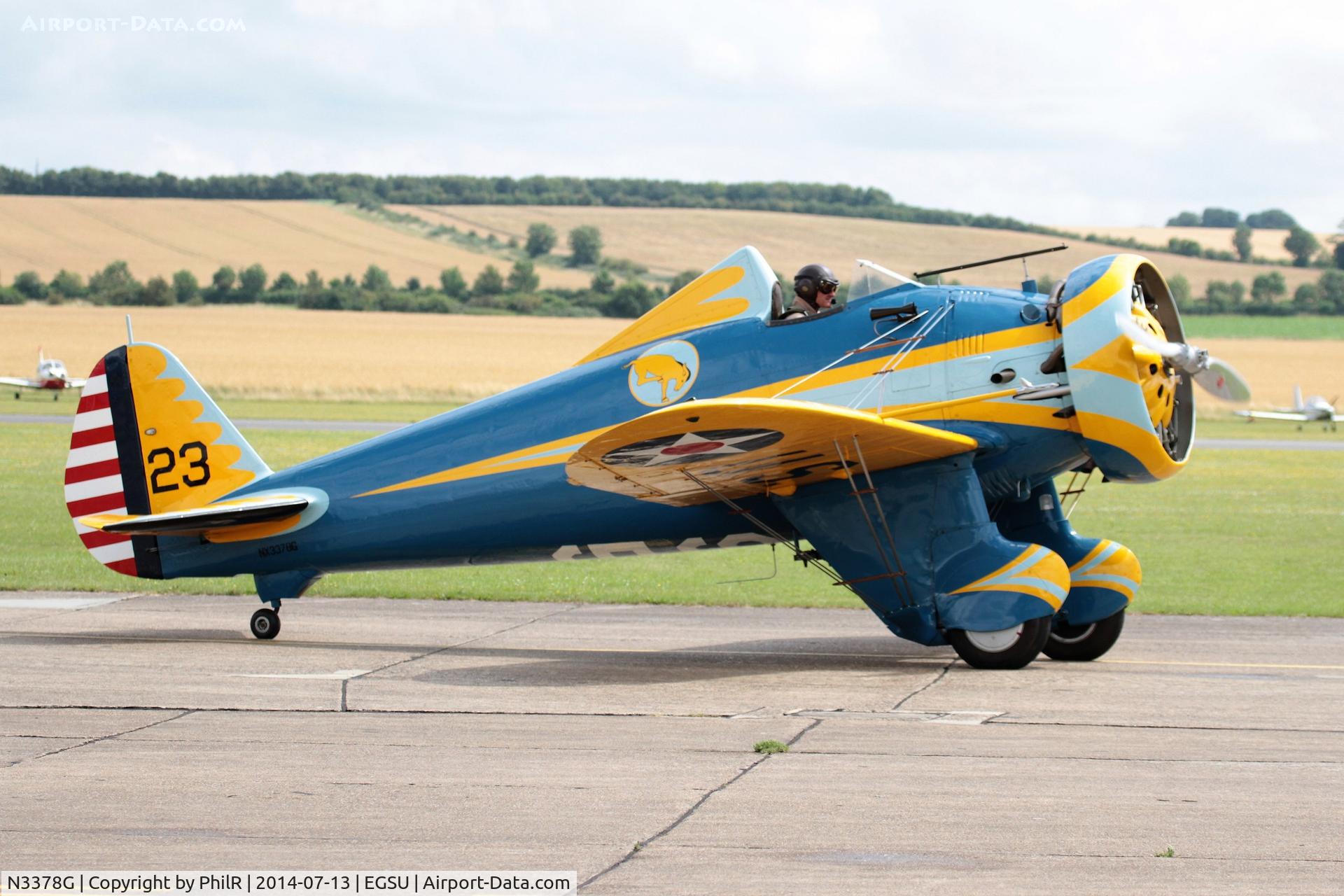 N3378G, 1933 Boeing P-26 Peashooter C/N 33123, 33-123 1933 Boeing P-26A Peashooter at Flying Legends Duxford