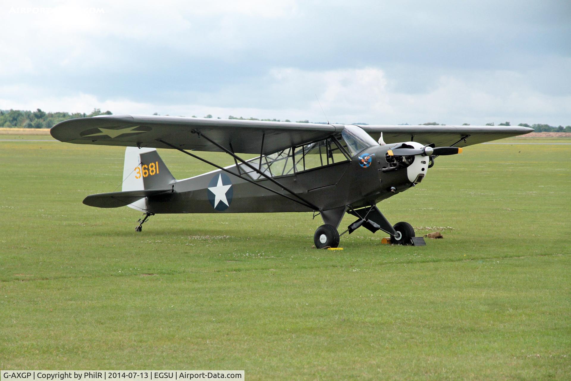 G-AXGP, 1942 Piper J3C-90 Cub C/N 9542, 43-3681 1943 Piper J3C90 Cub at Flying Legends Duxford