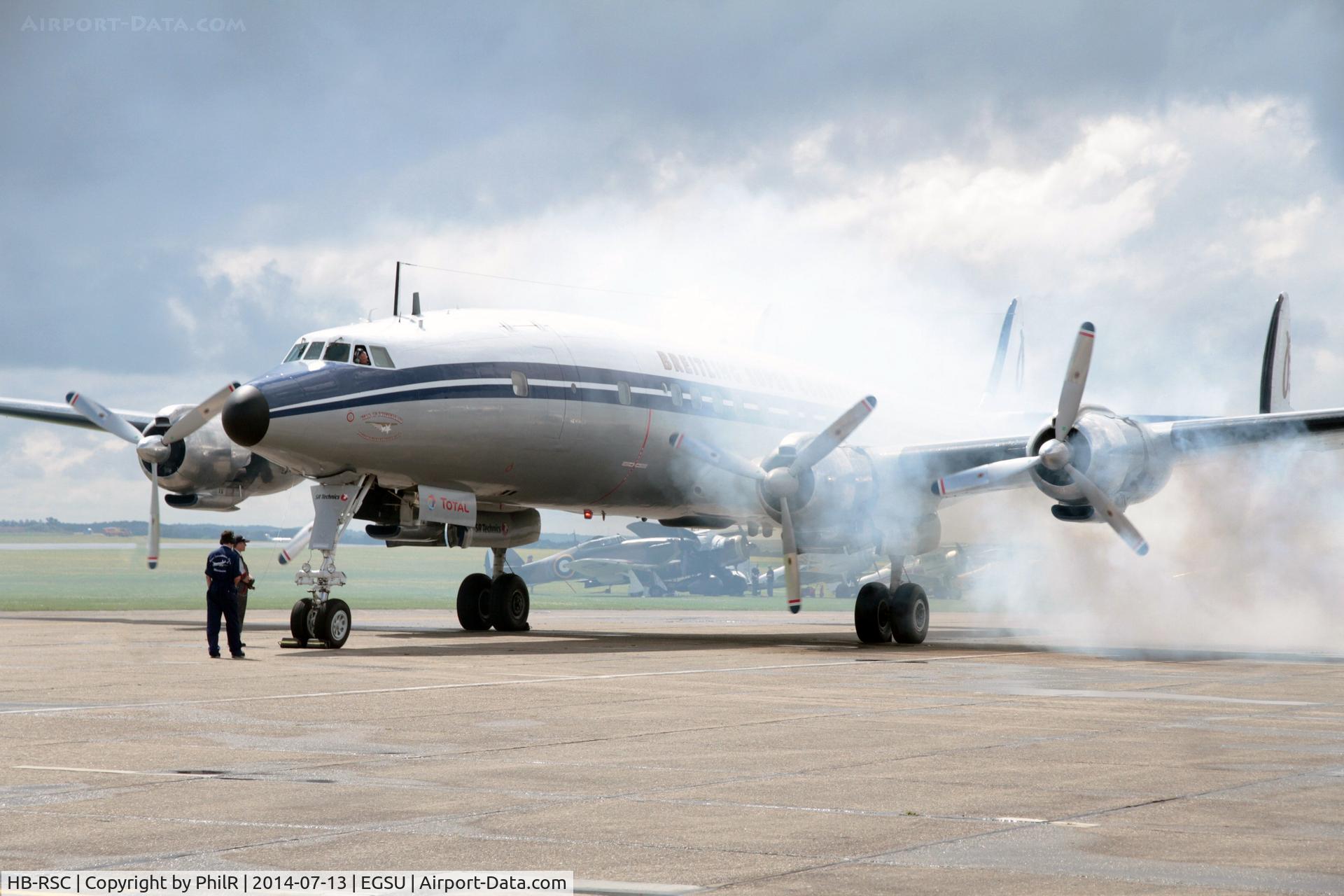 HB-RSC, 1955 Lockheed C-121C Super Constellation (L-1049F) C/N 1049F-4175, HB-RSC 1955 L1049F (C-121C) Super Constellation at Flying Legends Duxford