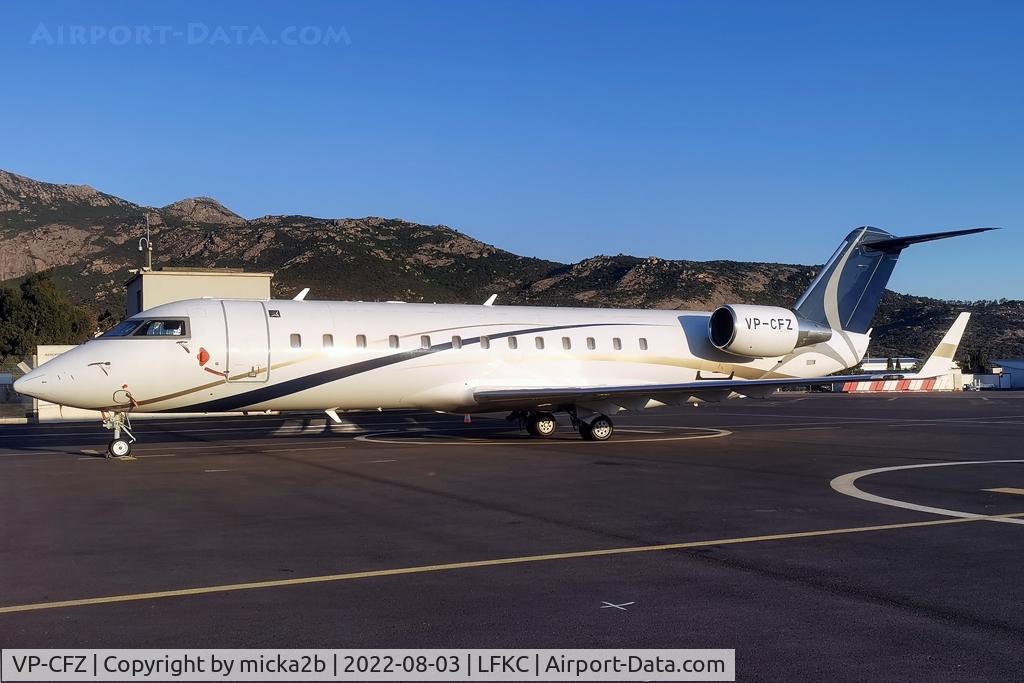 VP-CFZ, 2006 Bombardier Challenger 850 (CL-600-2B19) C/N 8068, Parked