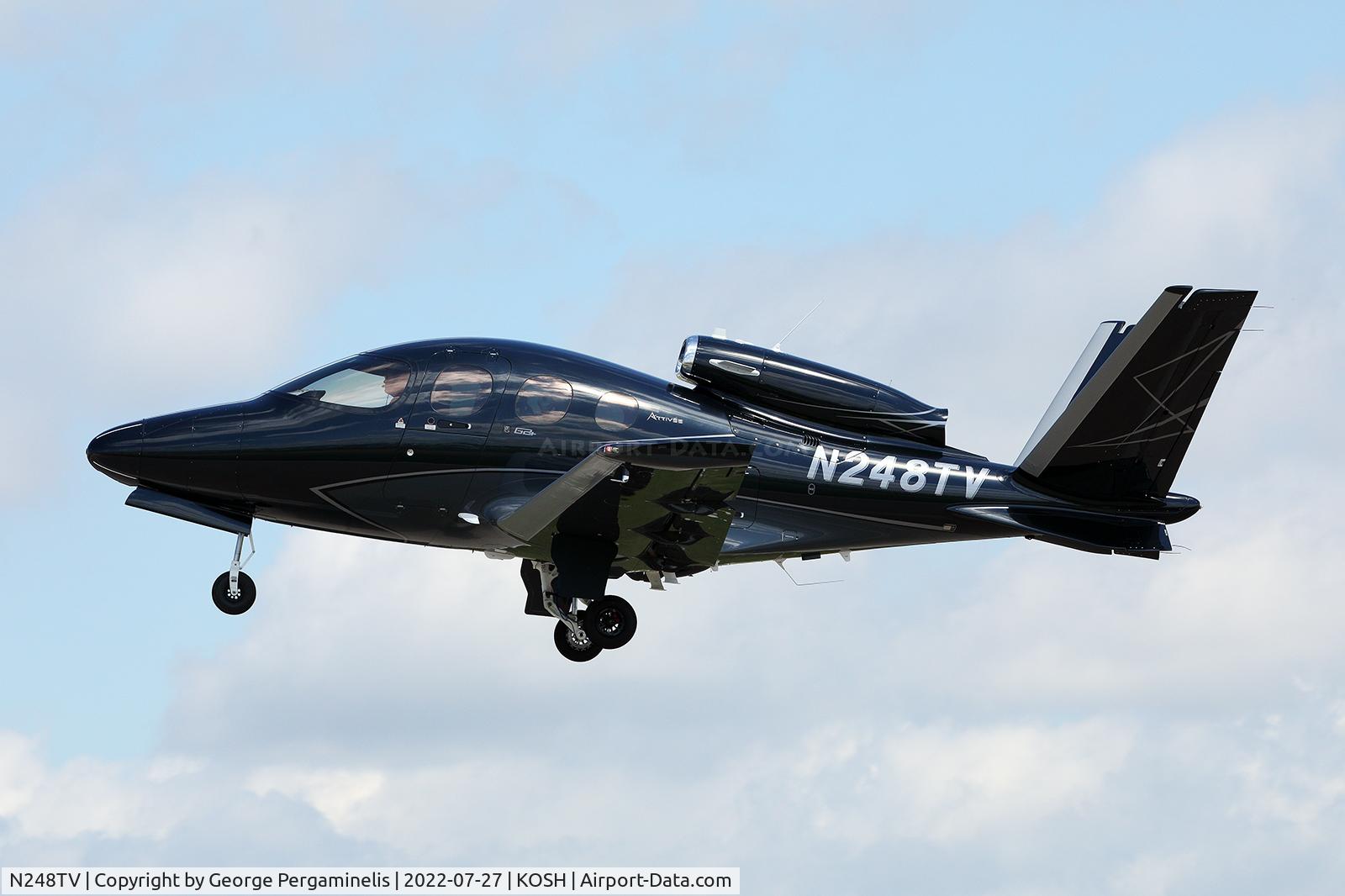 N248TV, 2022 Cirrus SF50 Vision C/N 0364, Departing runway 27.