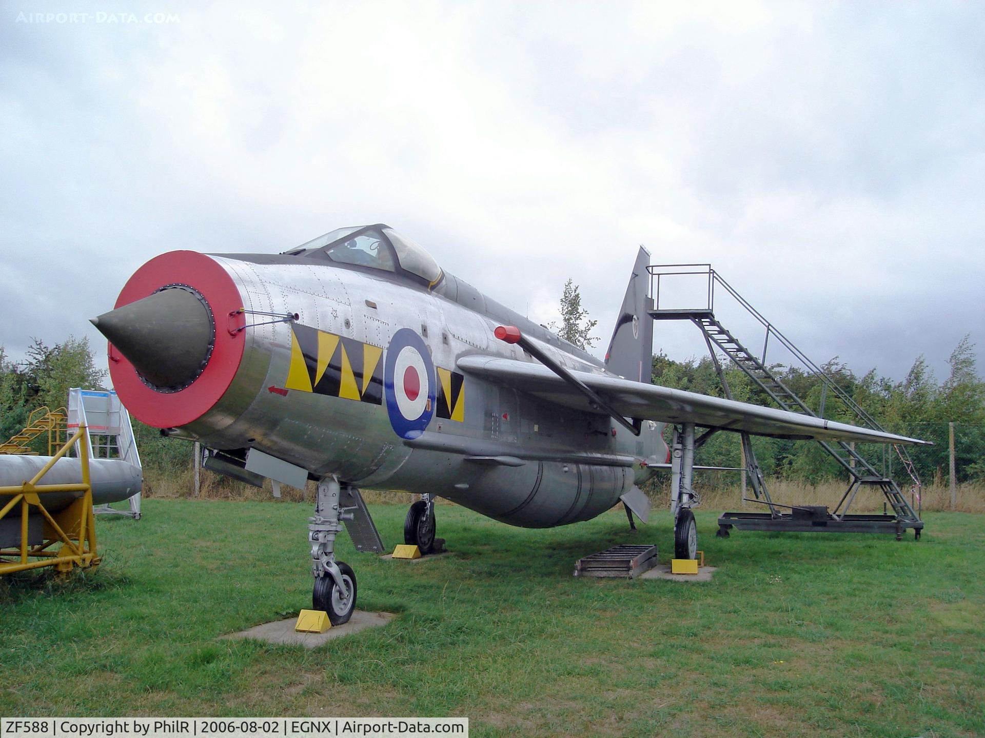 ZF588, English Electric Lightning F.53 C/N 95300, Ex RSAF BAC Lightning F53 ZF588 East Midlands Aeropark