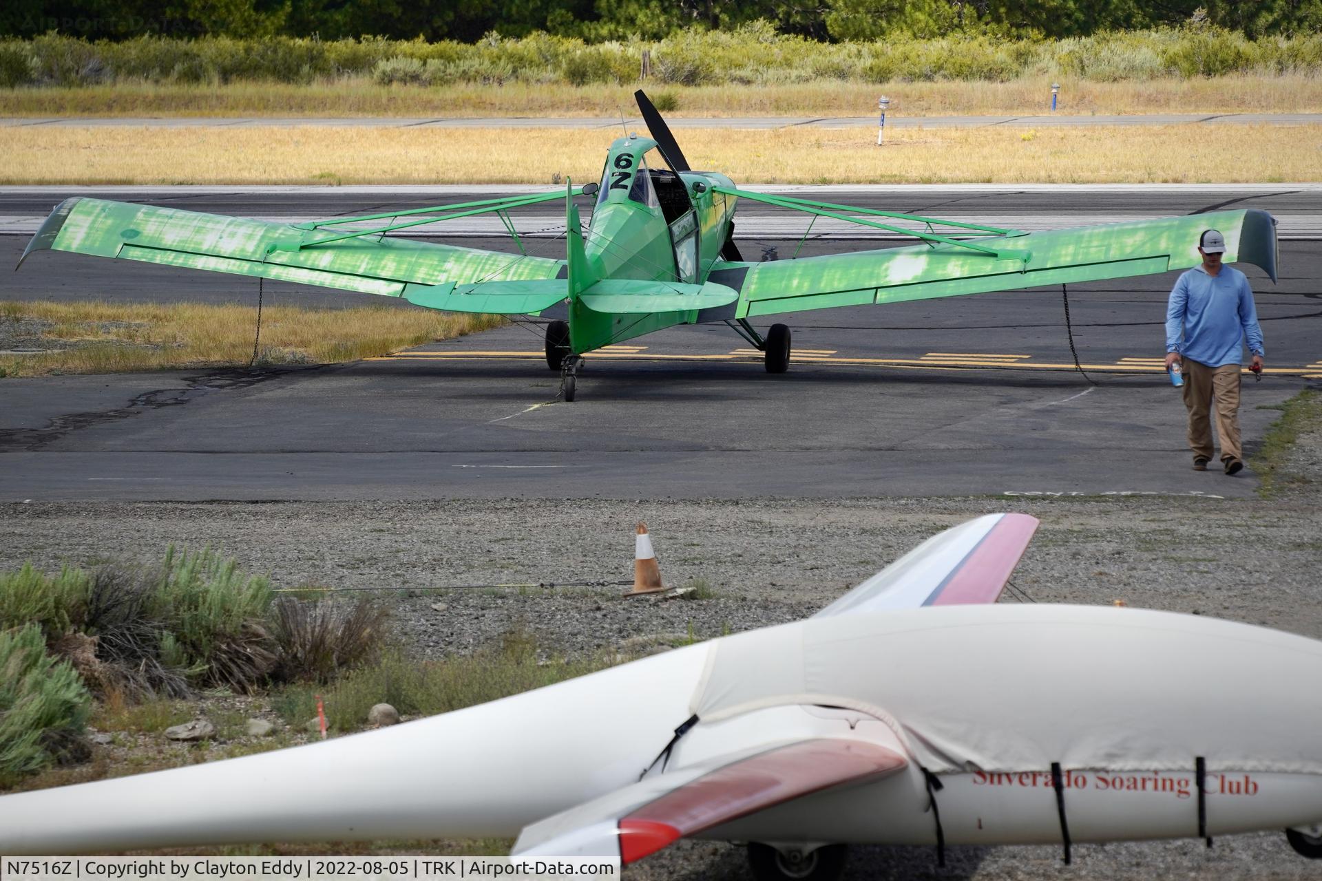 N7516Z, 1965 Piper PA-25-235 Pawnee C/N 25-3556, Truckee airport in California 2022.
