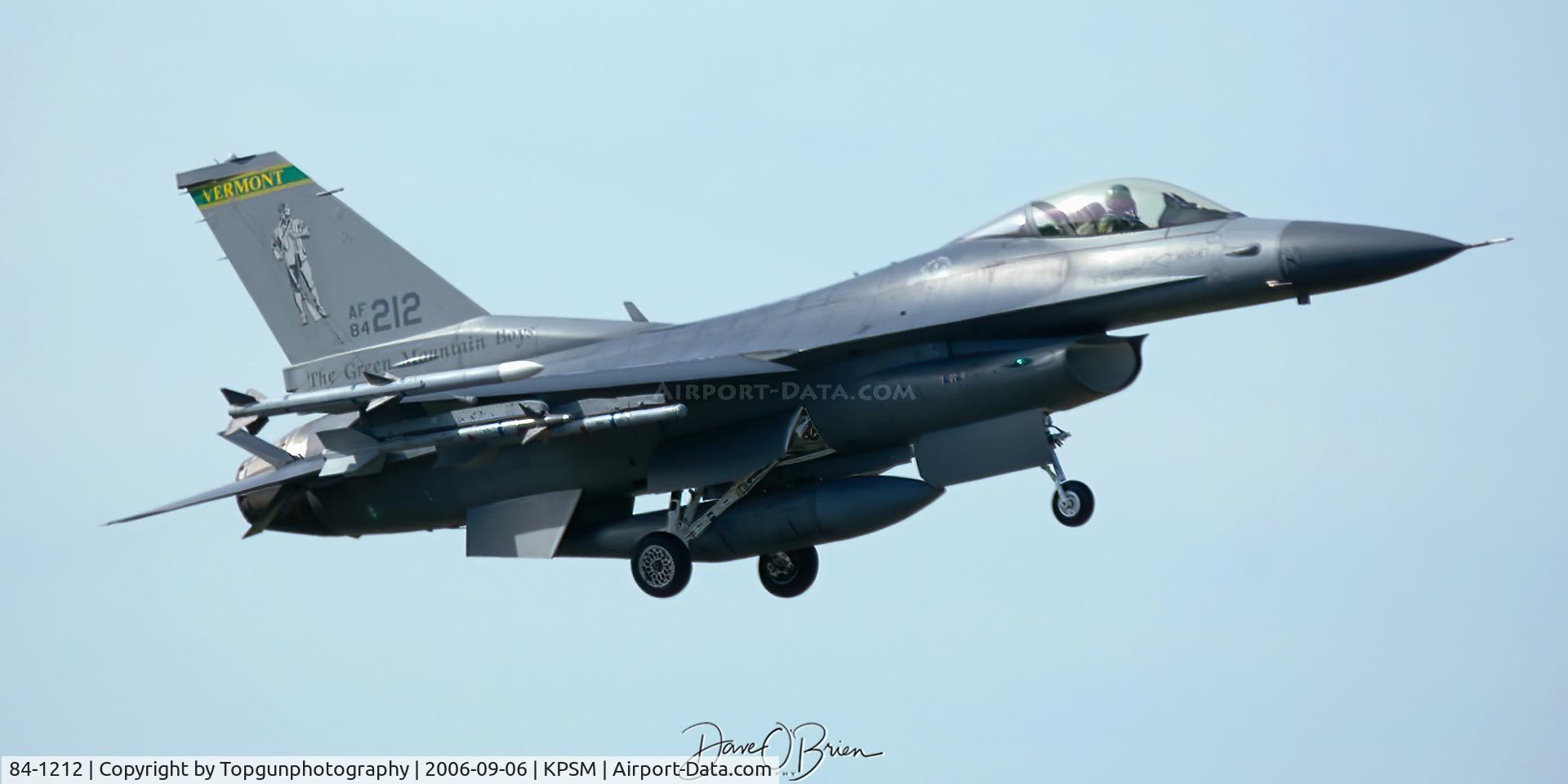 84-1212, 1984 General Dynamics F-16C Fighting Falcon C/N 5C-49, MAPLE11 inbound to Pease