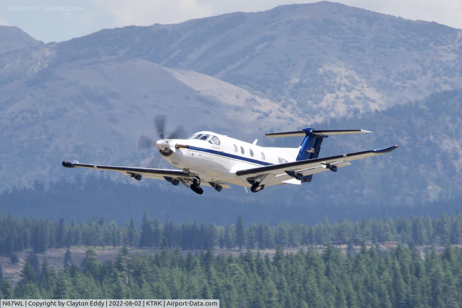 N67WL, 2017 Pilatus PC-12/47E C/N 1707, Truckee airport in California 2022.