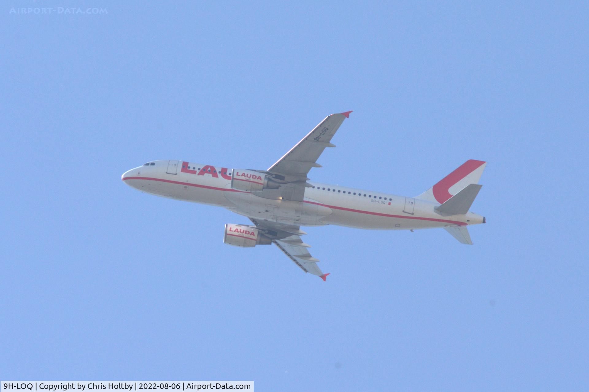 9H-LOQ, 2007 Airbus A320-214 C/N 3131, Over Amwell, Herts going into Stansted, Essex