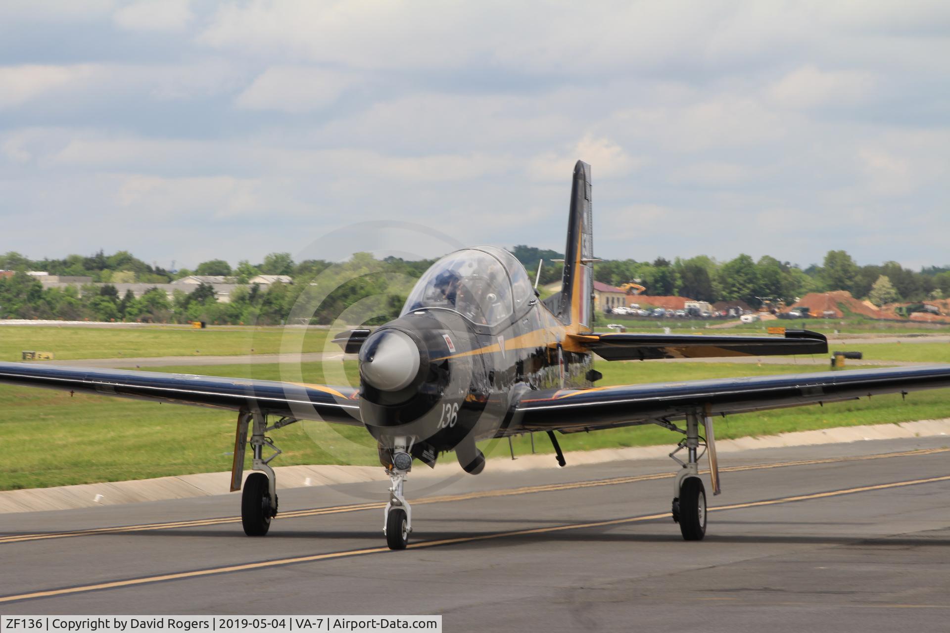 ZF136, 1990 Short S-312 Tucano T1 C/N S2.T2, Manassas Airshow  May 2019