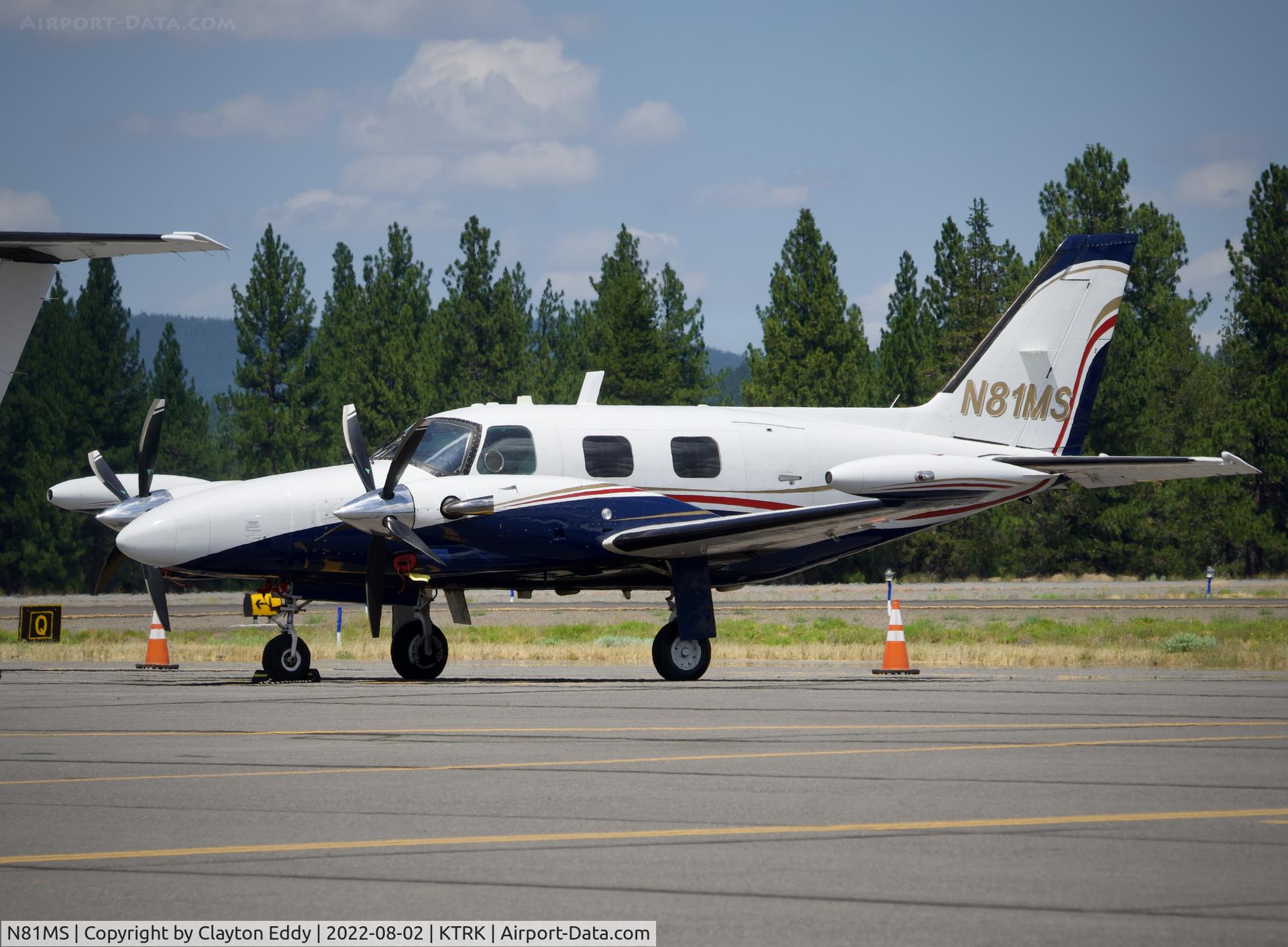 N81MS, 1981 Piper PA-31T-1 Cheyenne 1 C/N 31T-8104007, Truckee airport in California 2022.
