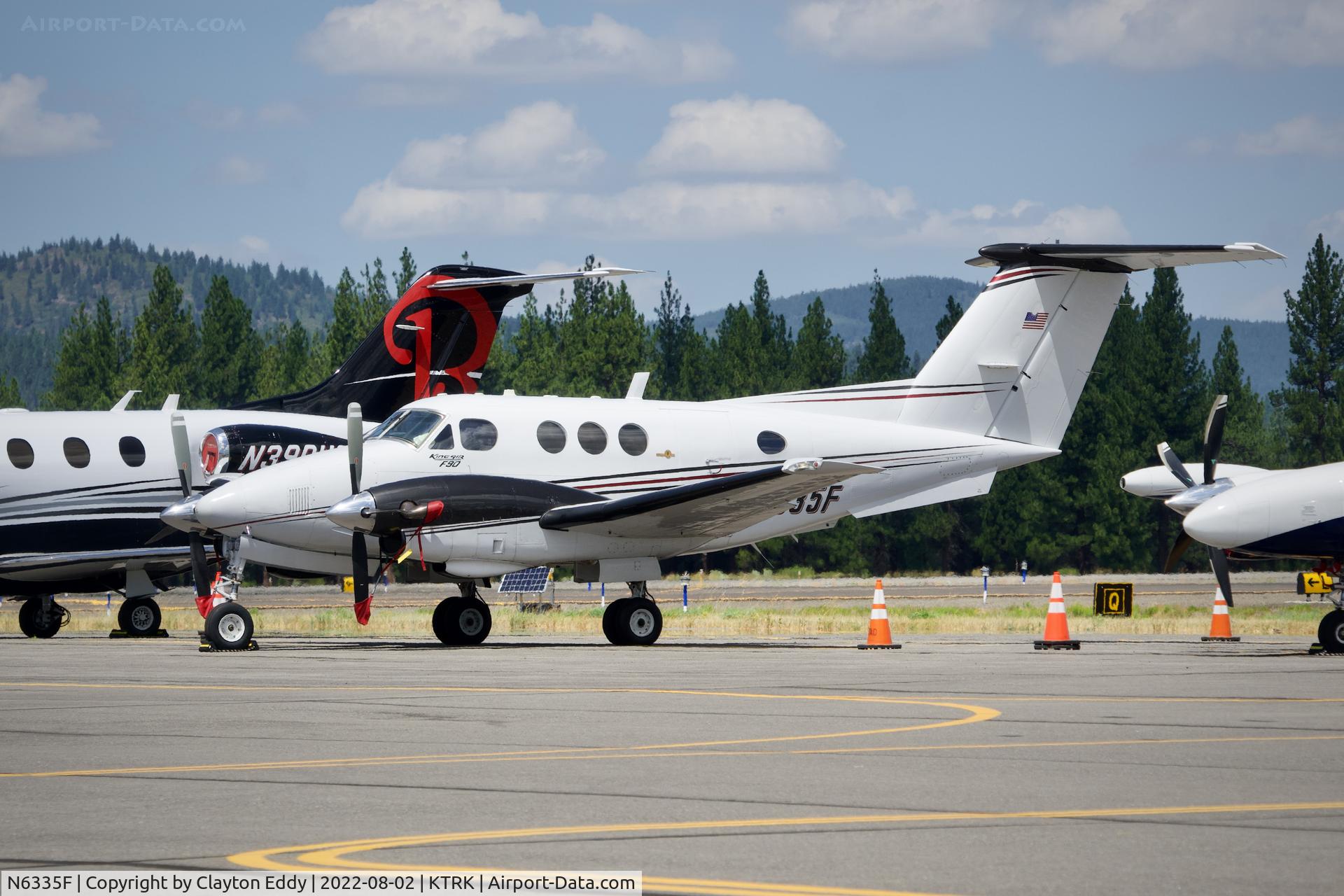 N6335F, 1982 Beech F90 King Air C/N LA-190, Truckee airport in California 2022.