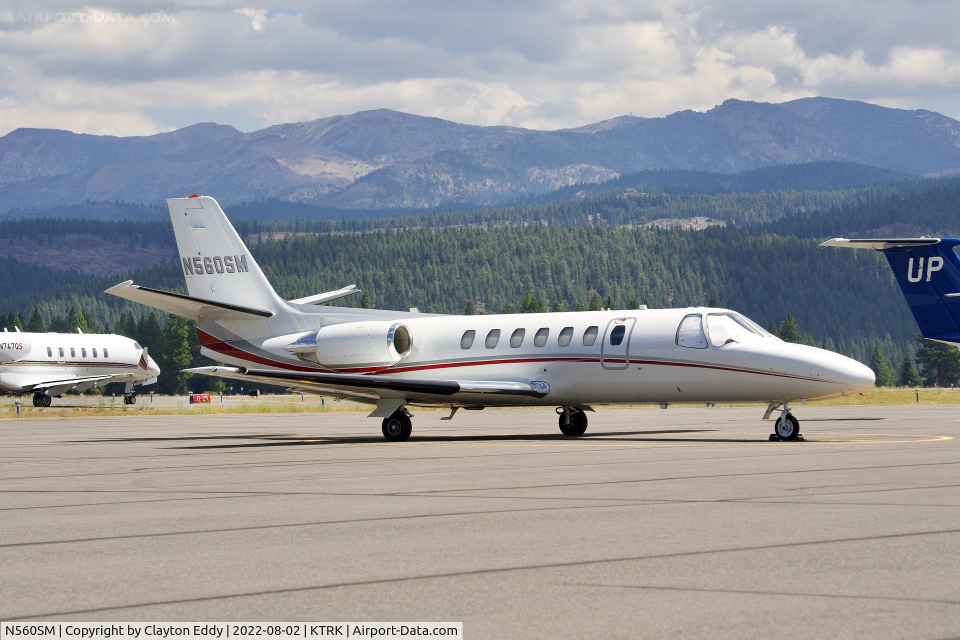 N560SM, 1989 Cessna 560 Citation Encore C/N 560-0017, Truckee airport in California 2022.