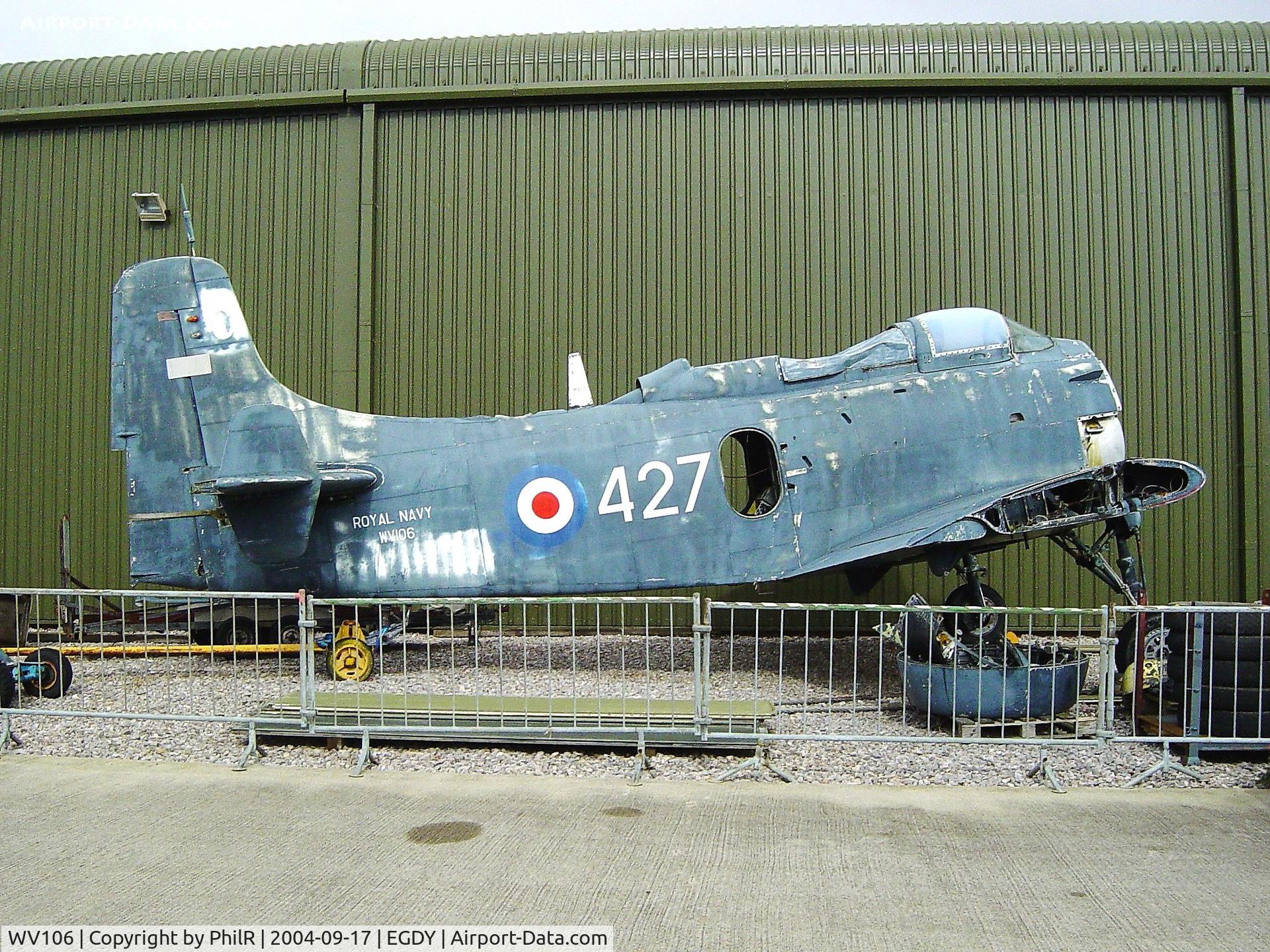 WV106, 1950 Douglas Skyraider AEW.1 C/N 7392, Royal Navy 1950 Douglas Skyraider AEW1 WV106 Yeovilton