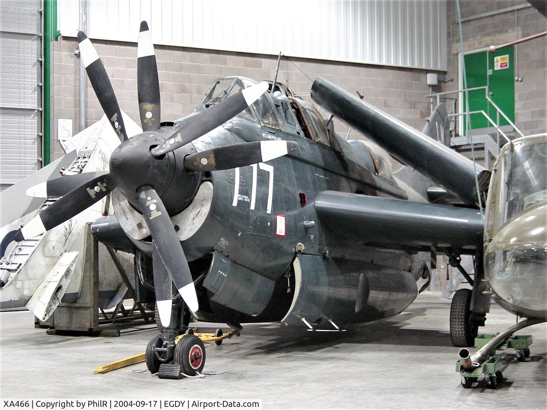 XA466, Fairey Gannet COD.4 C/N F9319, RN Fairey Gannet COD4 XA466 Yeovilton