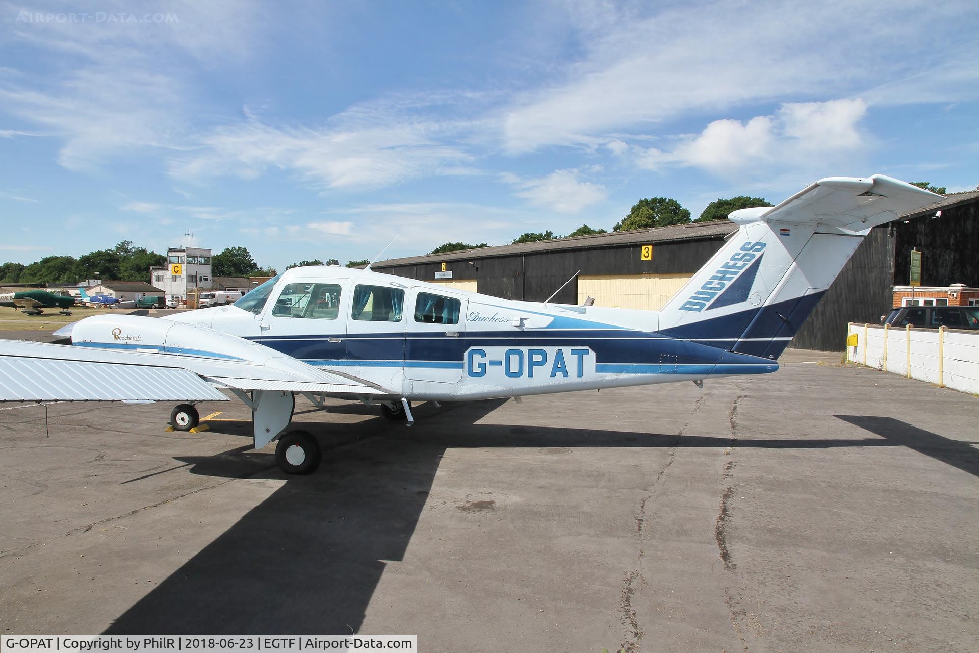 G-OPAT, 1979 Beech 76 Duchess C/N ME-304, G-OPAT 1979 Beech B76 Duchess Fairoaks 23.06.18 (1)
