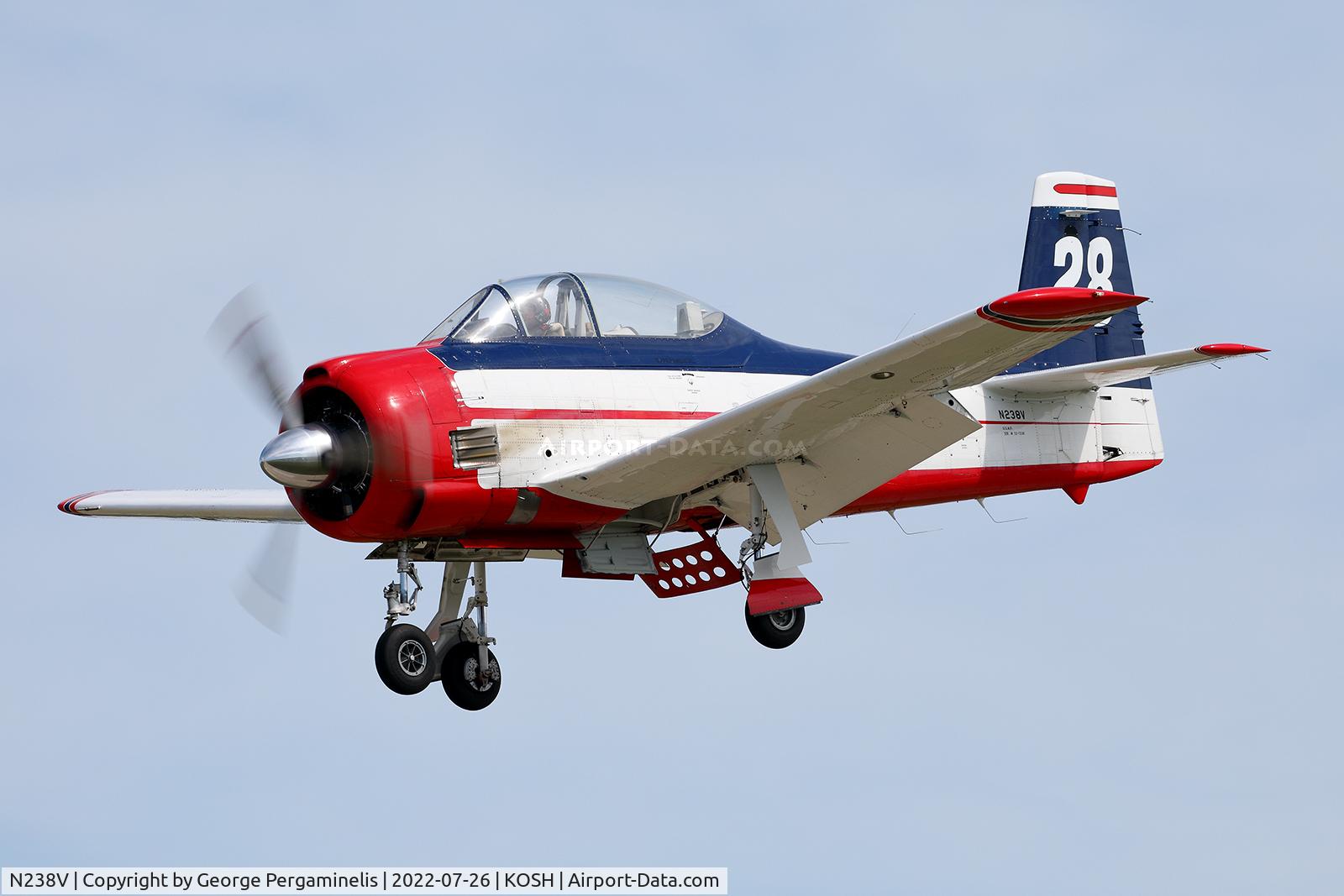 N238V, 1952 North American T-28B Trojan C/N 189-53 (52-1238), Arriving runway 36L.