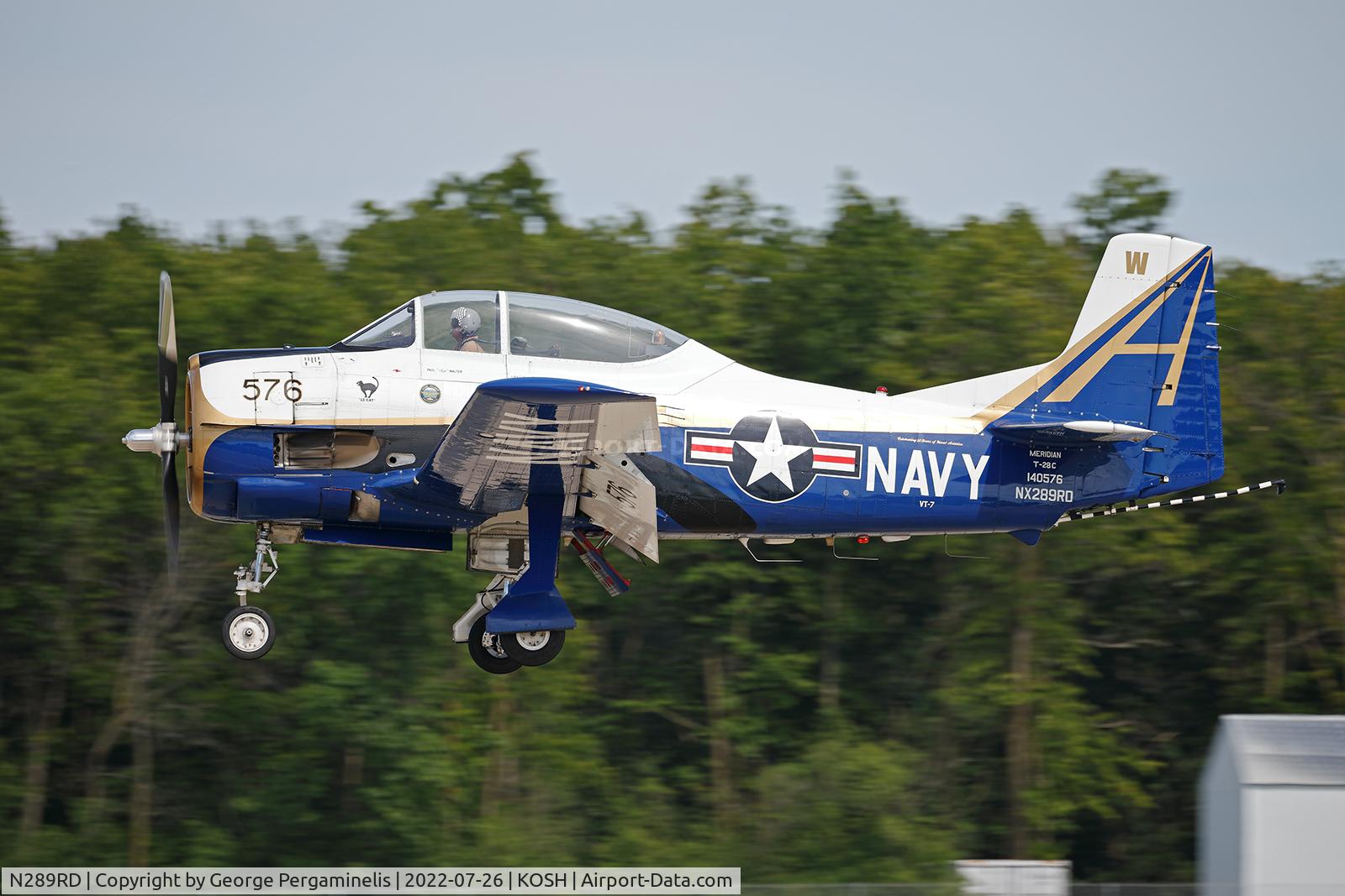 N289RD, 1956 North American T-28C Trojan C/N 226-153, Arriving runway 36L.