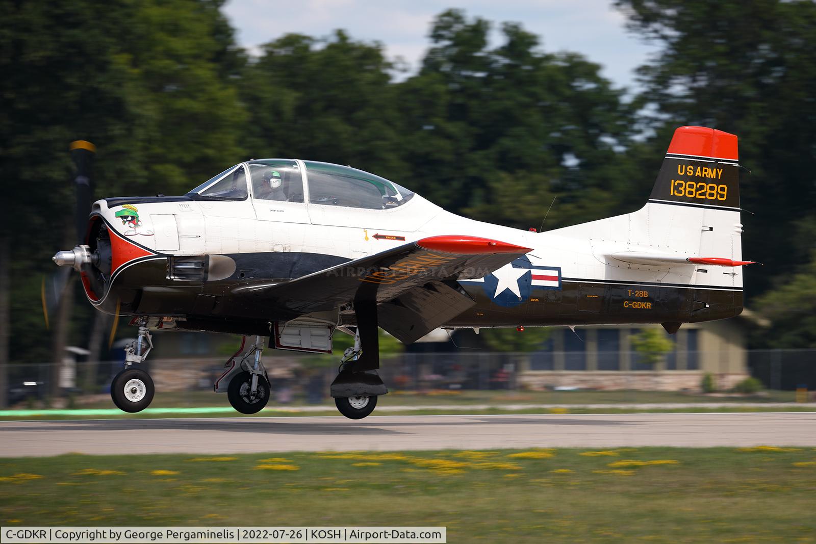 C-GDKR, 1956 North American T-28B Trojan C/N 200-360, Arriving runway 36L.