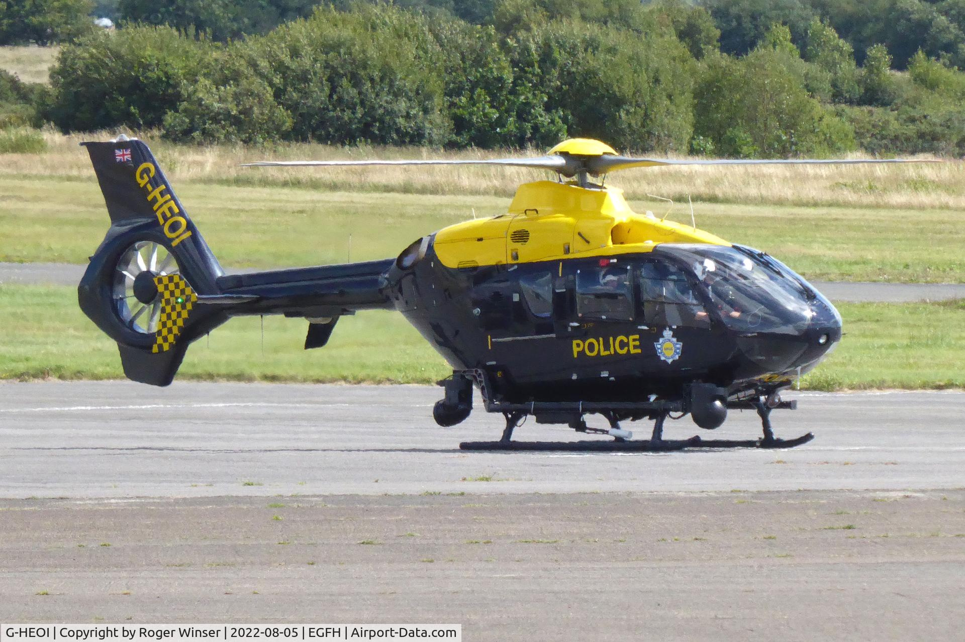 G-HEOI, 2009 Eurocopter EC-135P-2+ C/N 0825, Visiting NPAS helicopter.