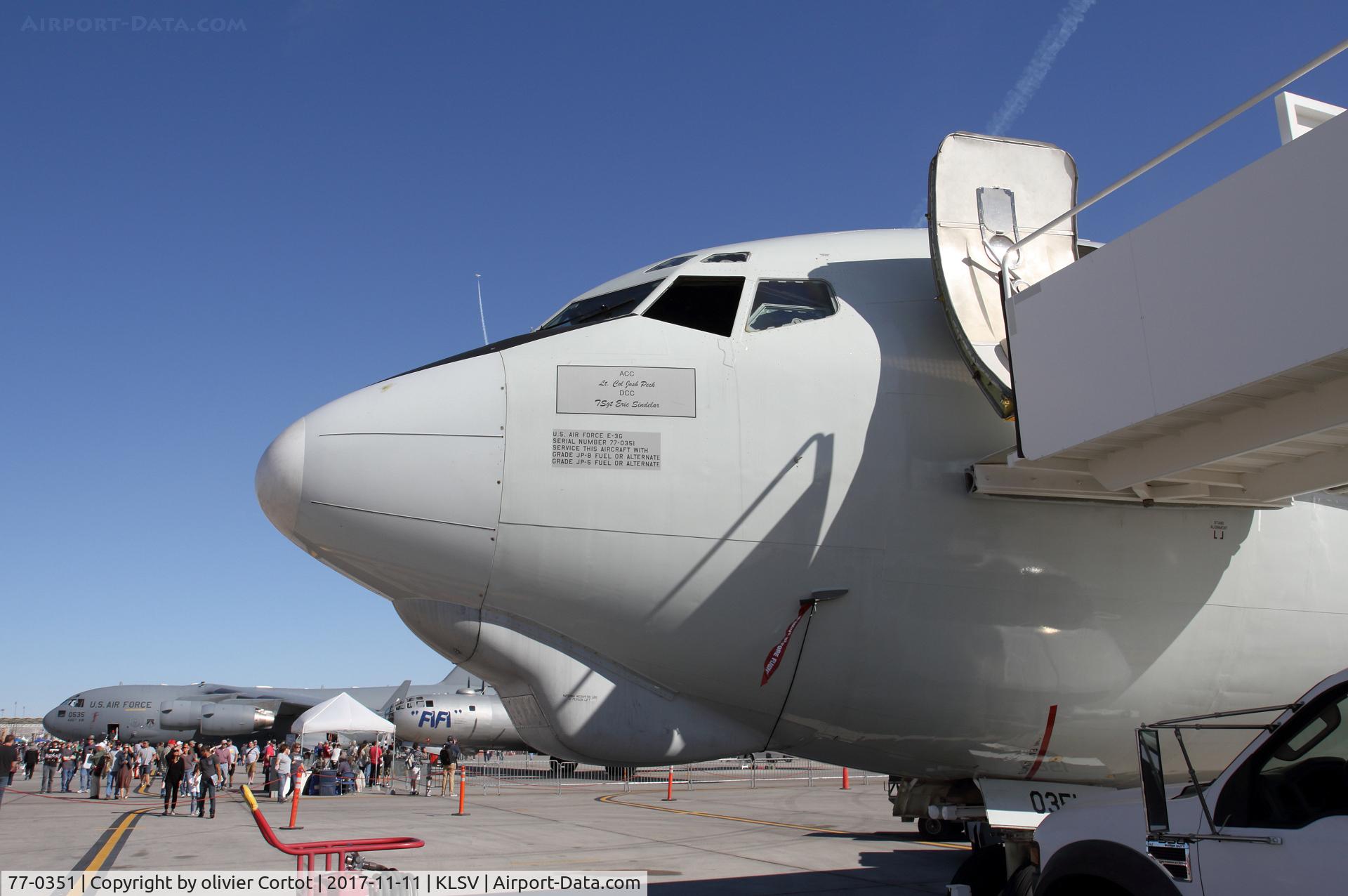 77-0351, 1977 Boeing E-3B Sentry C/N 21551, Nellis airshow 2017