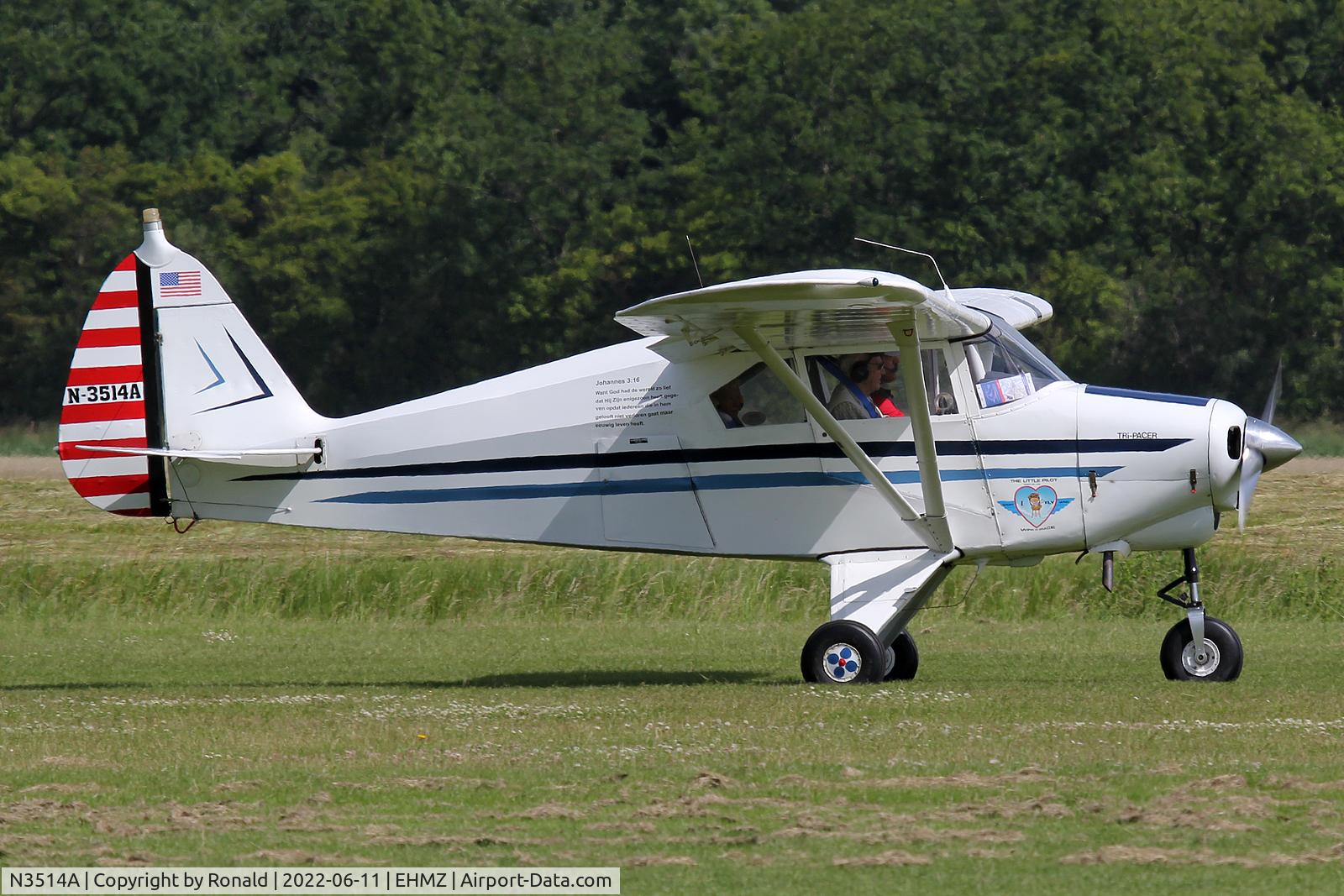 N3514A, 1953 Piper PA-22-135 Tri-Pacer C/N 22-1786, at ehmz