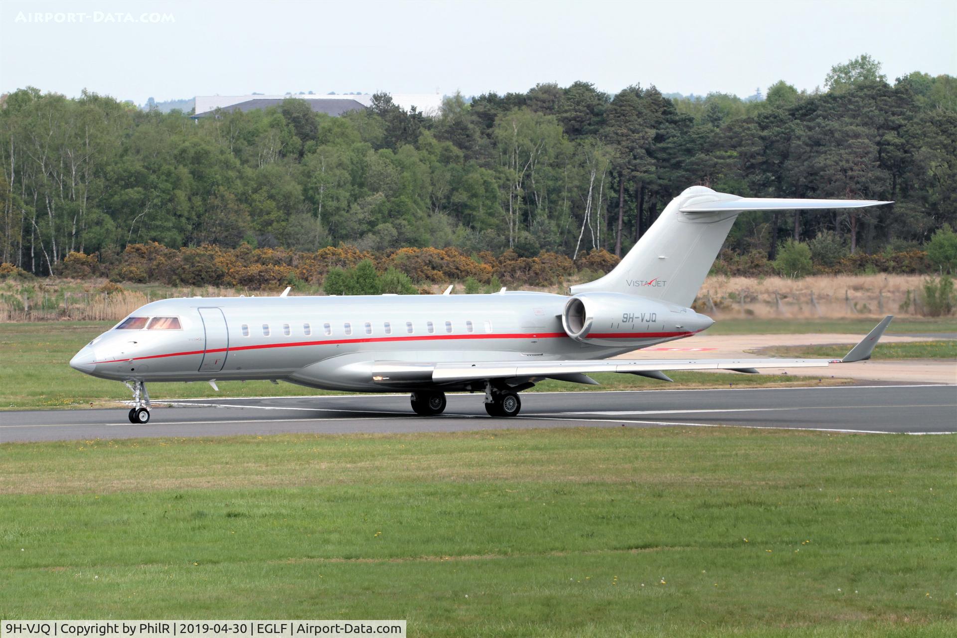 9H-VJQ, 2015 Bombardier BD-700-1A10 Global 6000 C/N 9691, 9H-VJQ 2015 Bombardier Global 6000 Farnborough 30.04.19 (1)