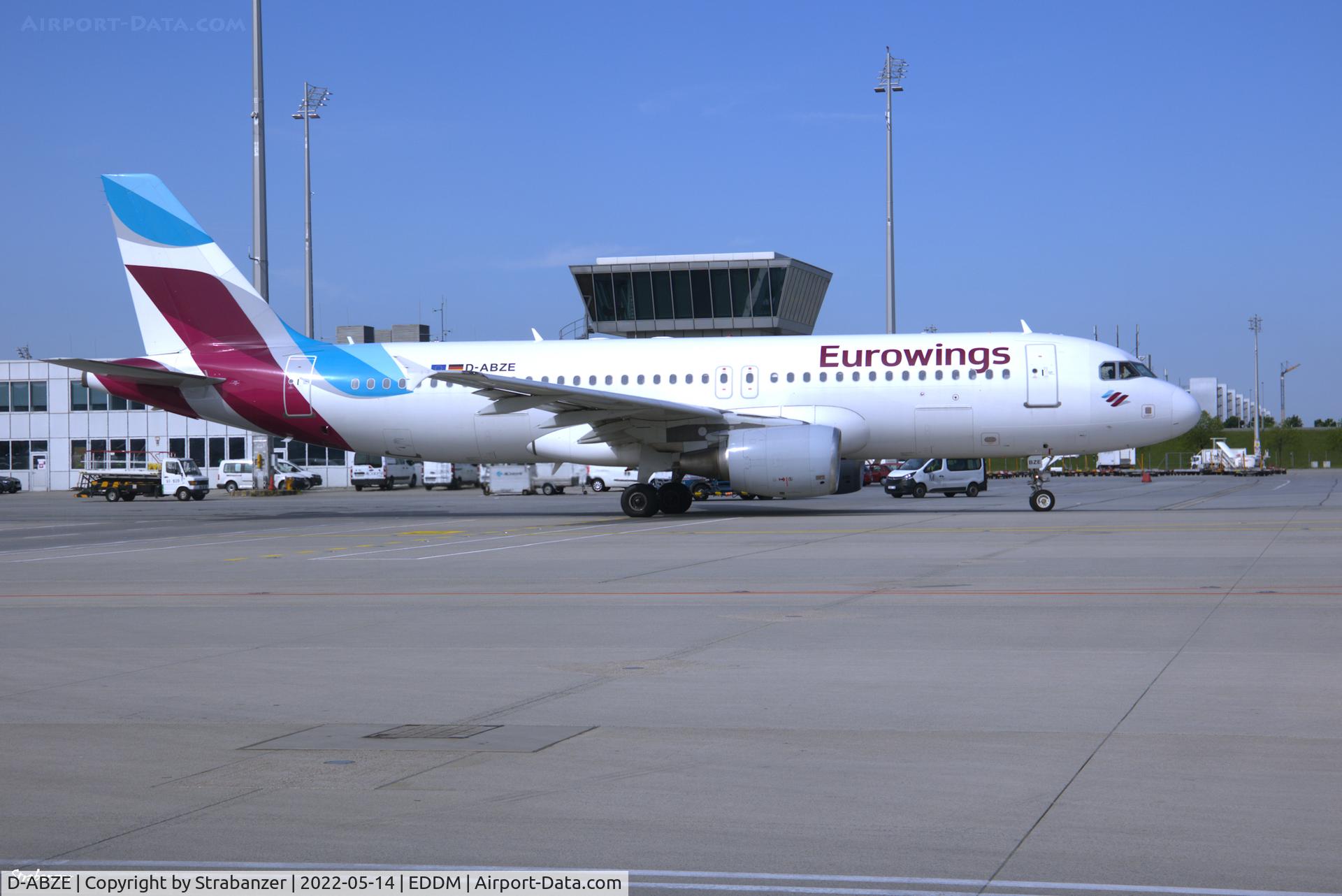 D-ABZE, 2008 Airbus A320-216 C/N 3464, A320-216, c/n 3464, D-ABZE of Eurowings at MUC 
as EW9083 to Dusseldorf on 05/14/22