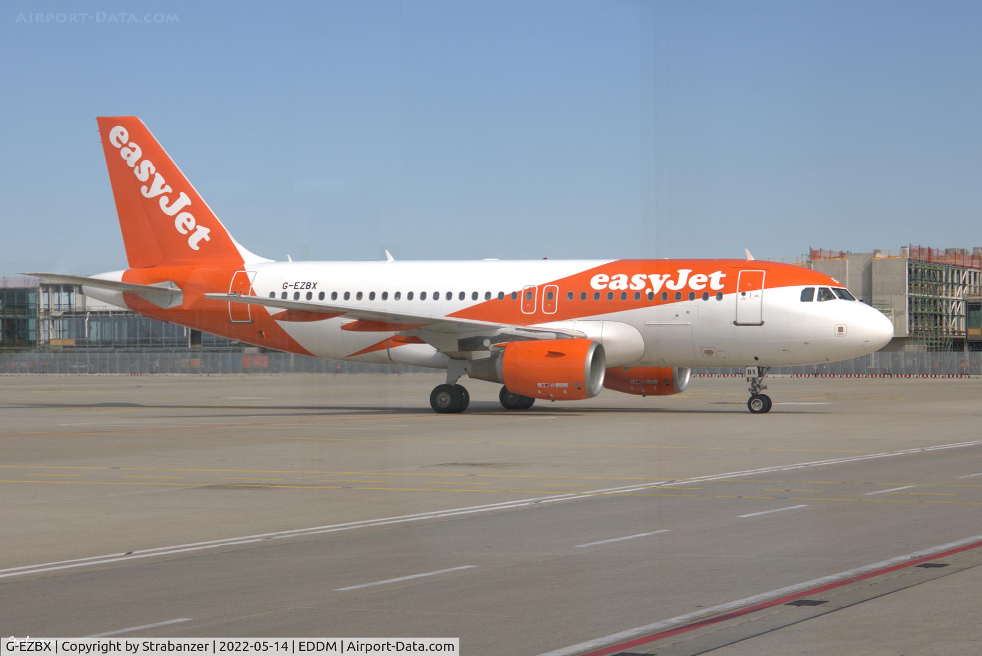 G-EZBX, 2007 Airbus A319-111 C/N 3137, A319-111, c/n 3137, G-EZBX of EasyJet at MUC as U28981
 from London LGW on 05/14/22