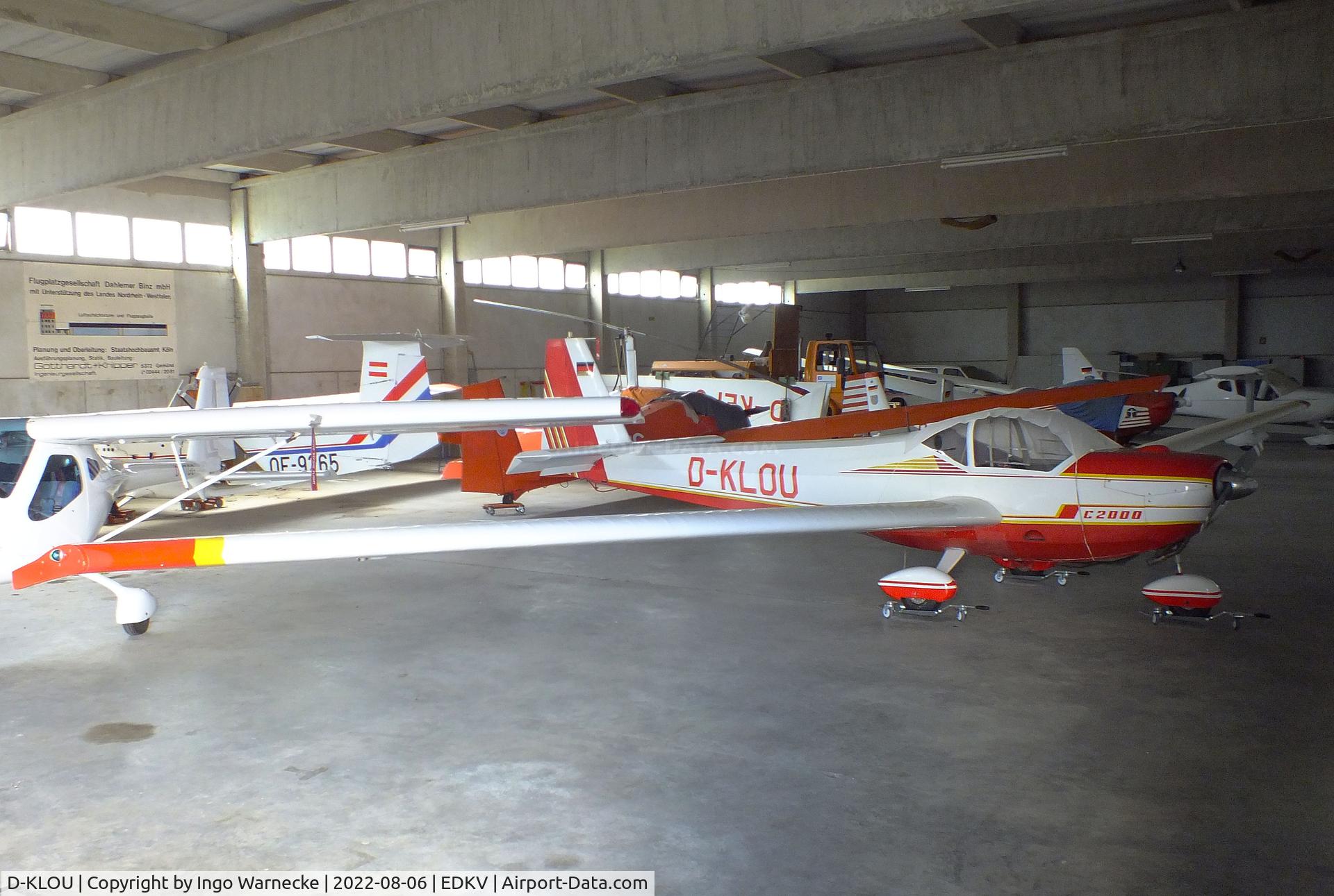 D-KLOU, Scheibe SF-25C Falke 2000 C/N 44508, Scheibe SF-25C Falke 2000 with tricycle landing gear at the Dahlemer-Binz airfield