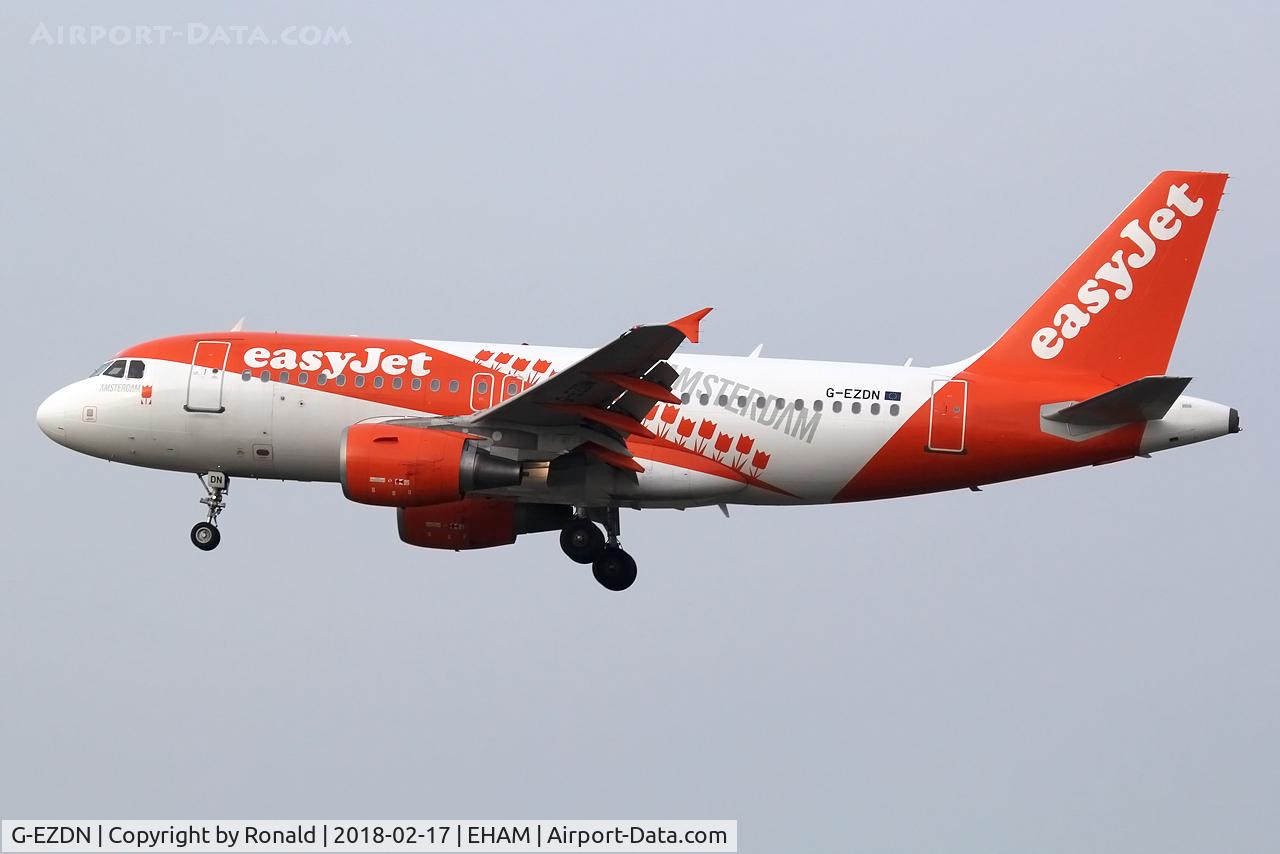 G-EZDN, 2008 Airbus A319-111 C/N 3569, at spl