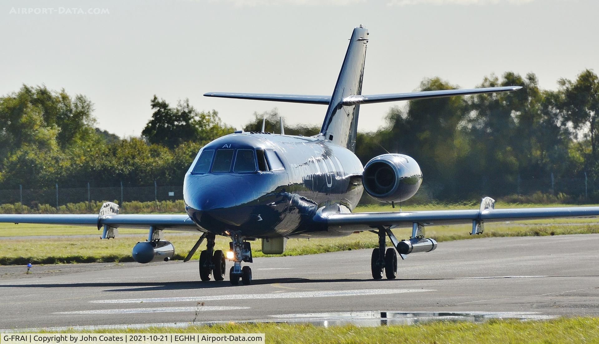 G-FRAI, 1972 Dassault Falcon (Mystere) 20E C/N 270, Taxiing on arrival