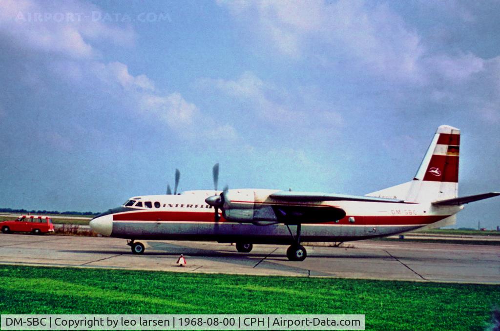 DM-SBC, 1965 Antonov An-24V C/N 67302302, Copenhagen 8.1968