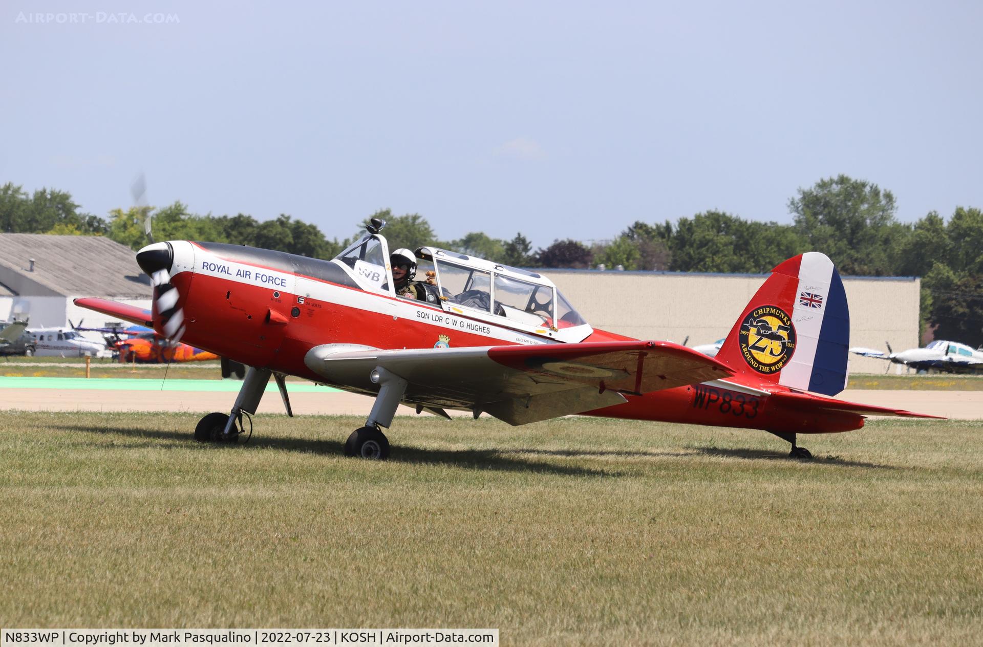N833WP, 1952 De Havilland DHC-1 Chipmunk T.10 C/N C1/0714, DHC-1 Chipmunk T.10