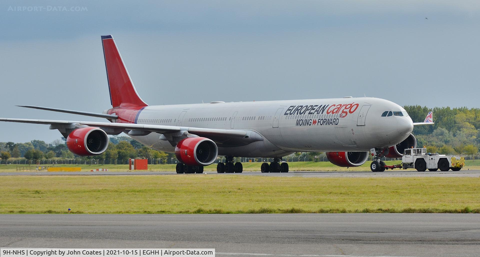 9H-NHS, 2006 Airbus A340-642 C/N 736, Being towed onto runway for engine start