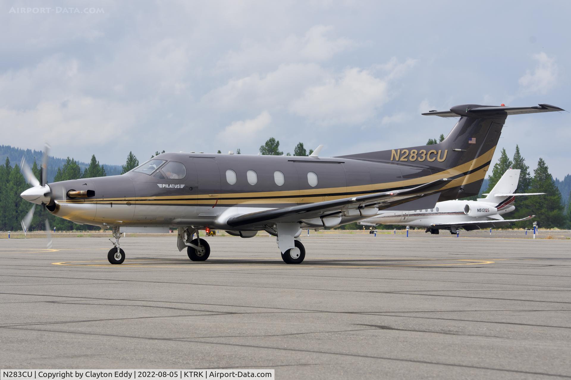 N283CU, 2011 Pilatus PC-12/47E C/N 1283, Truckee airport in California 2022.