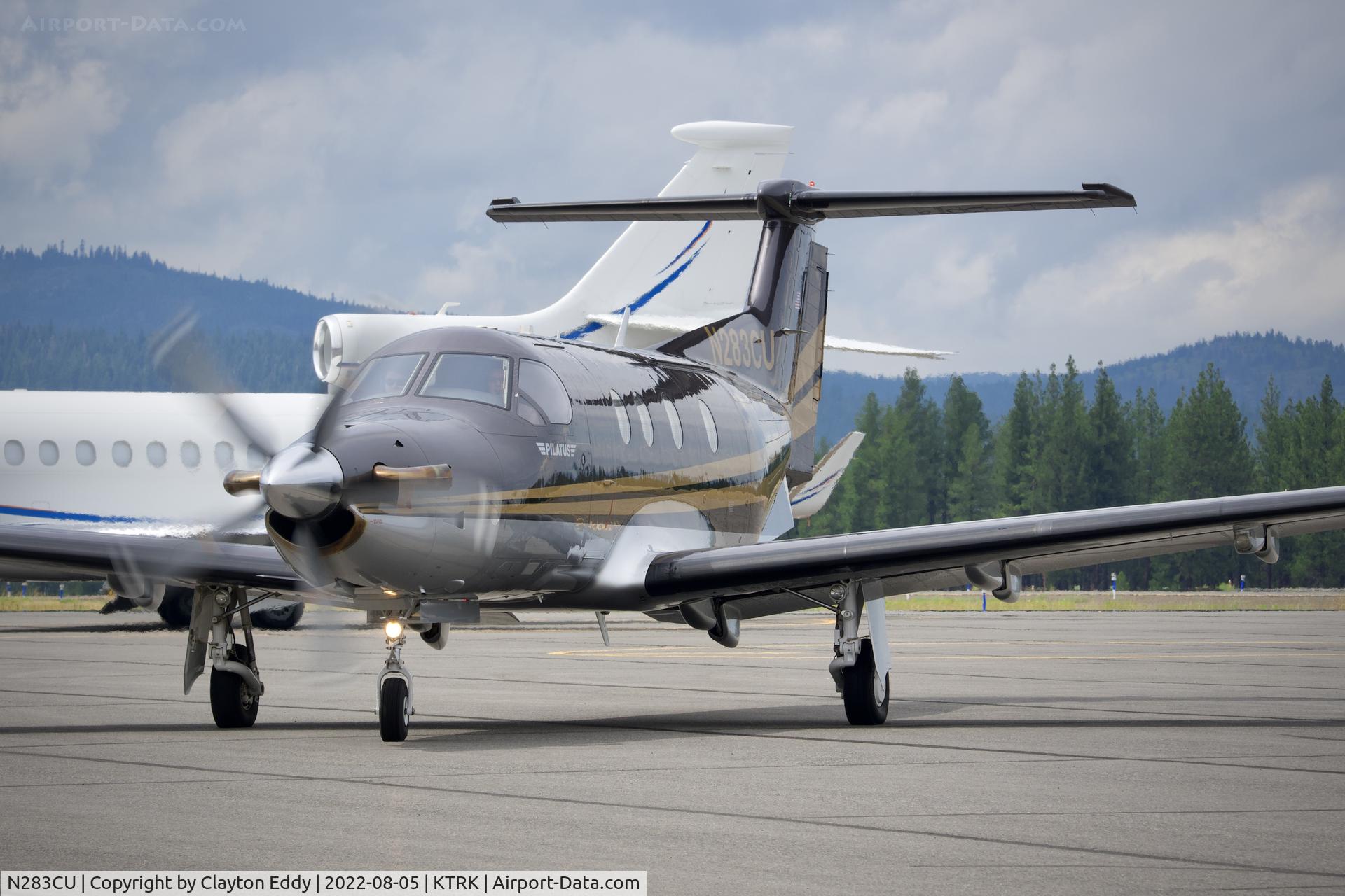 N283CU, 2011 Pilatus PC-12/47E C/N 1283, Truckee airport in California 2022.