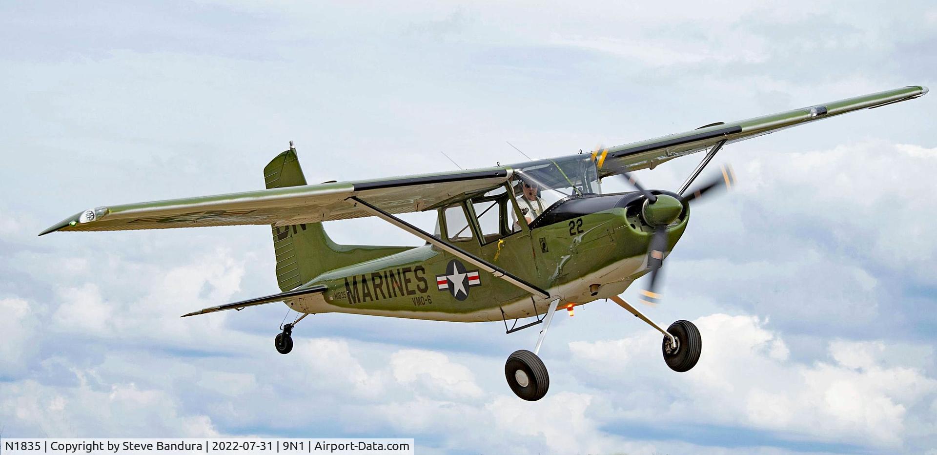 N1835, 1965 Cessna Ector 305A C/N 2007, N1835 rebuilt with STCs as SuperDog II #2, built by Steve Noyes,