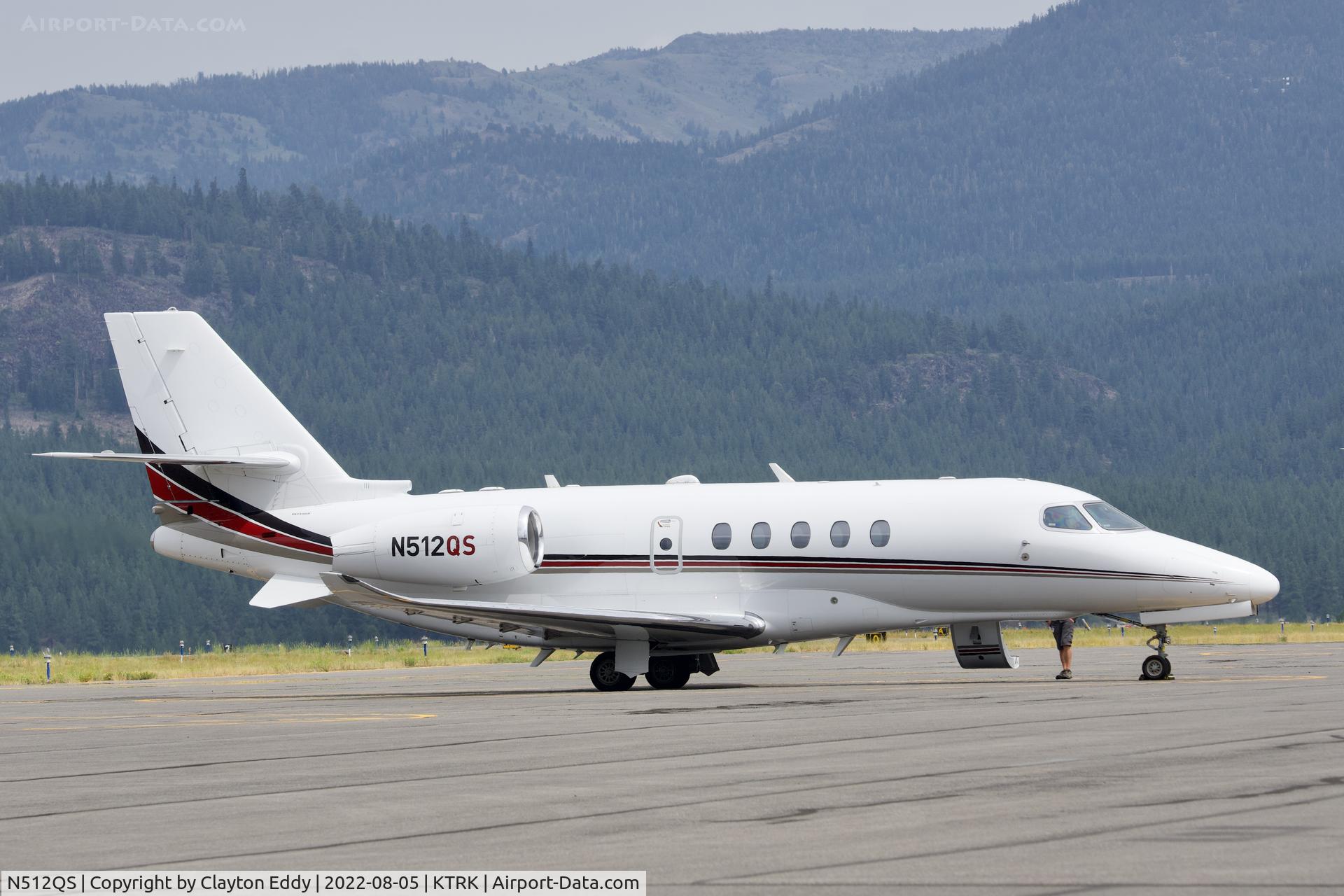 N512QS, 2016 Cessna 680A Citation Latitude C/N 680A-0045, Truckee airport in California 2022.