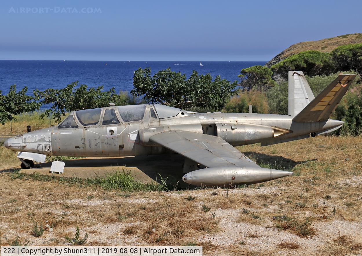 222, 1969 Potez Aéronautique CM.170 Fouga Magister C/N 222, Preserved at the Cerbère-Hopital since 2003