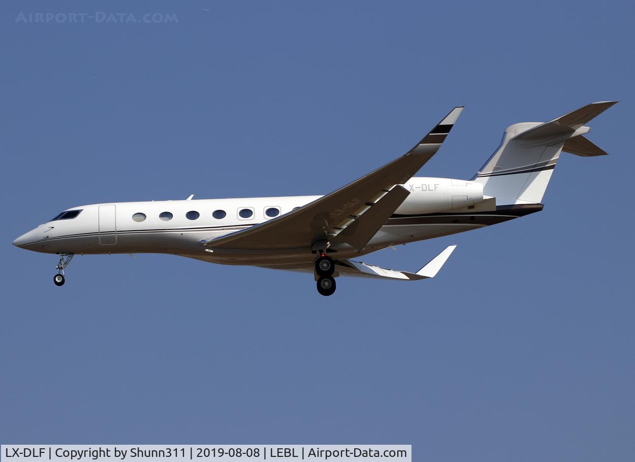 LX-DLF, 2015 Gulfstream Aerospace G650 C/N 6140, Landing rwy 25R