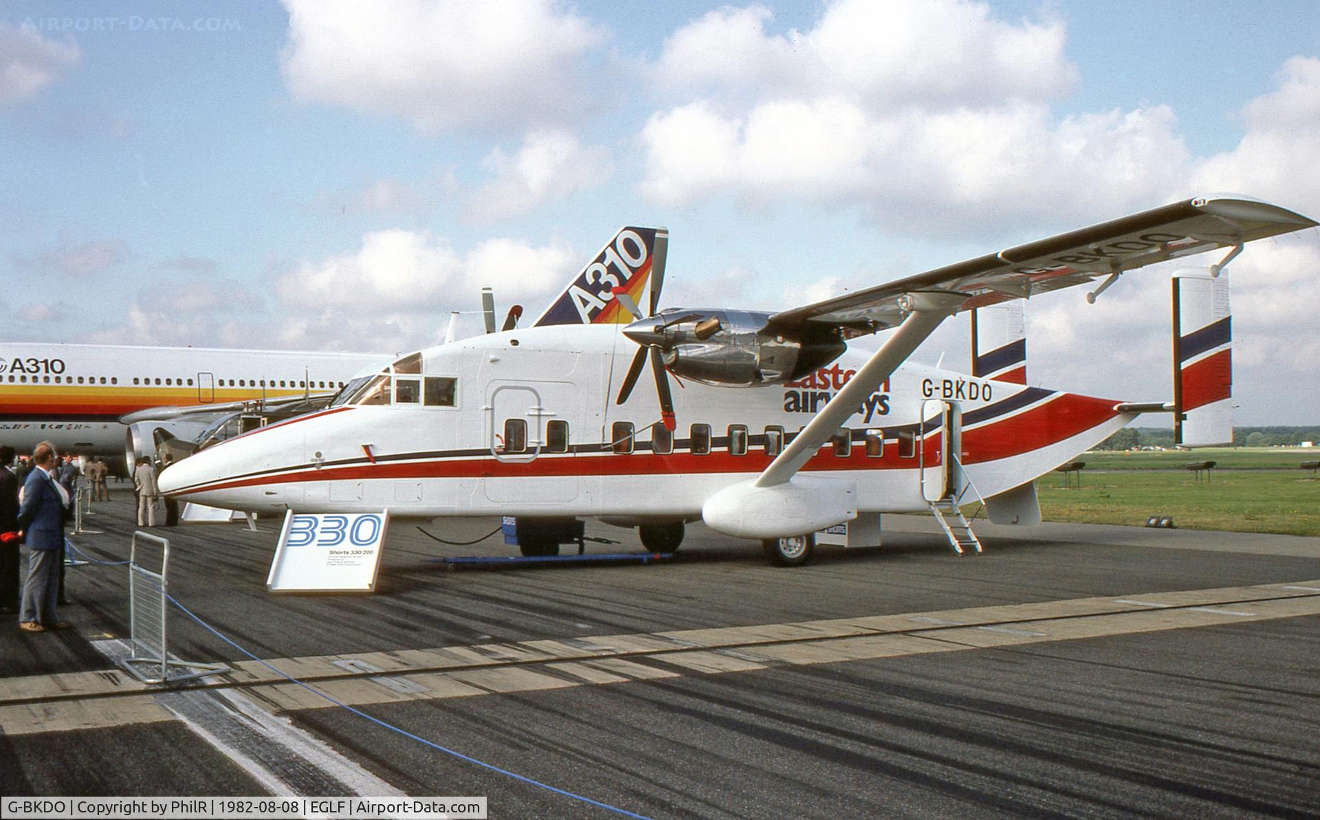 G-BKDO, 1982 Short 330-100 C/N SH.3091, Eastern Airways 1982 Shorts SD330 G-BKDO FIA