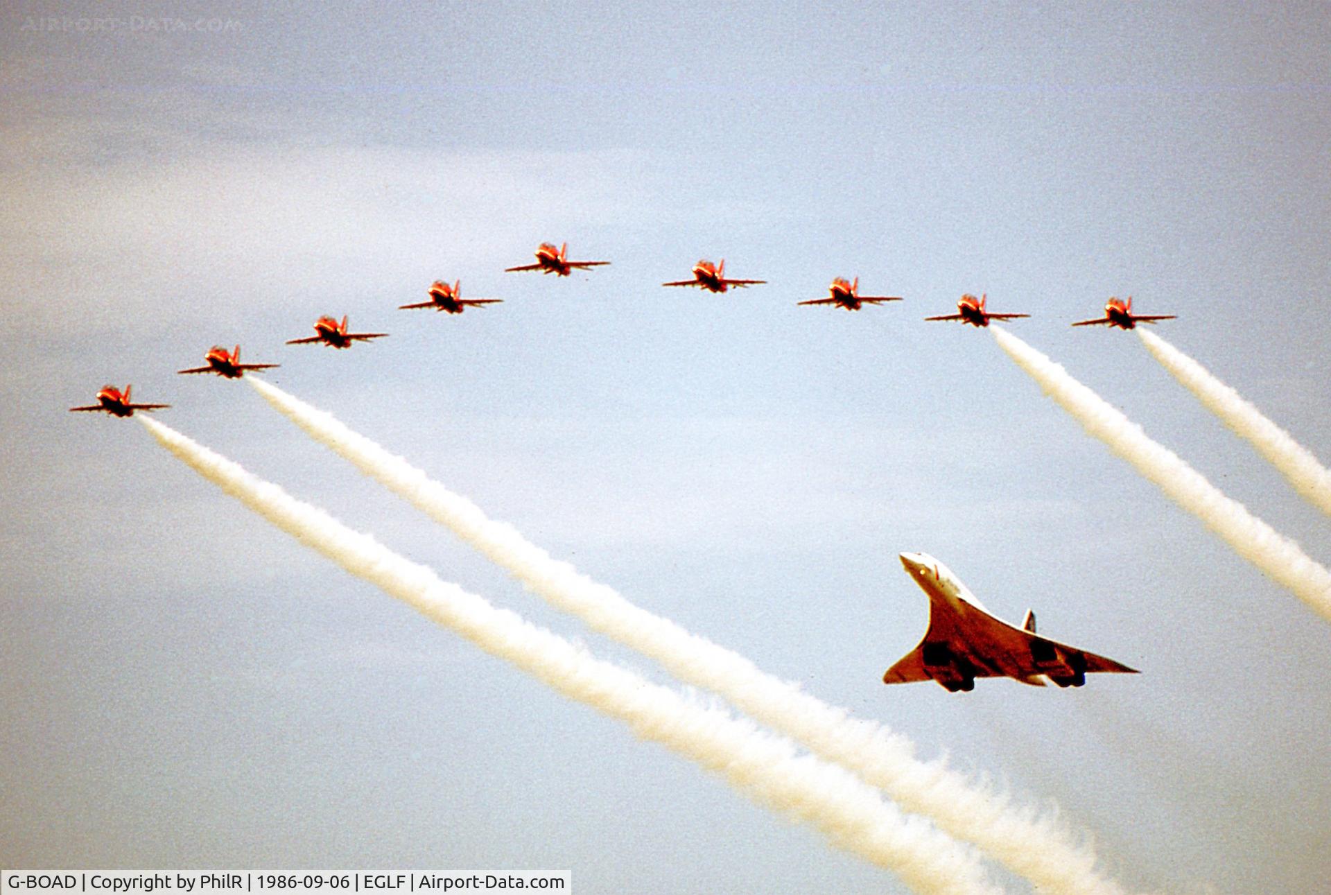 G-BOAD, 1976 Aerospatiale-BAC Concorde 1-102 C/N 100-010, RAF Red Arrows & BAC Concorde G-BOAD FIA