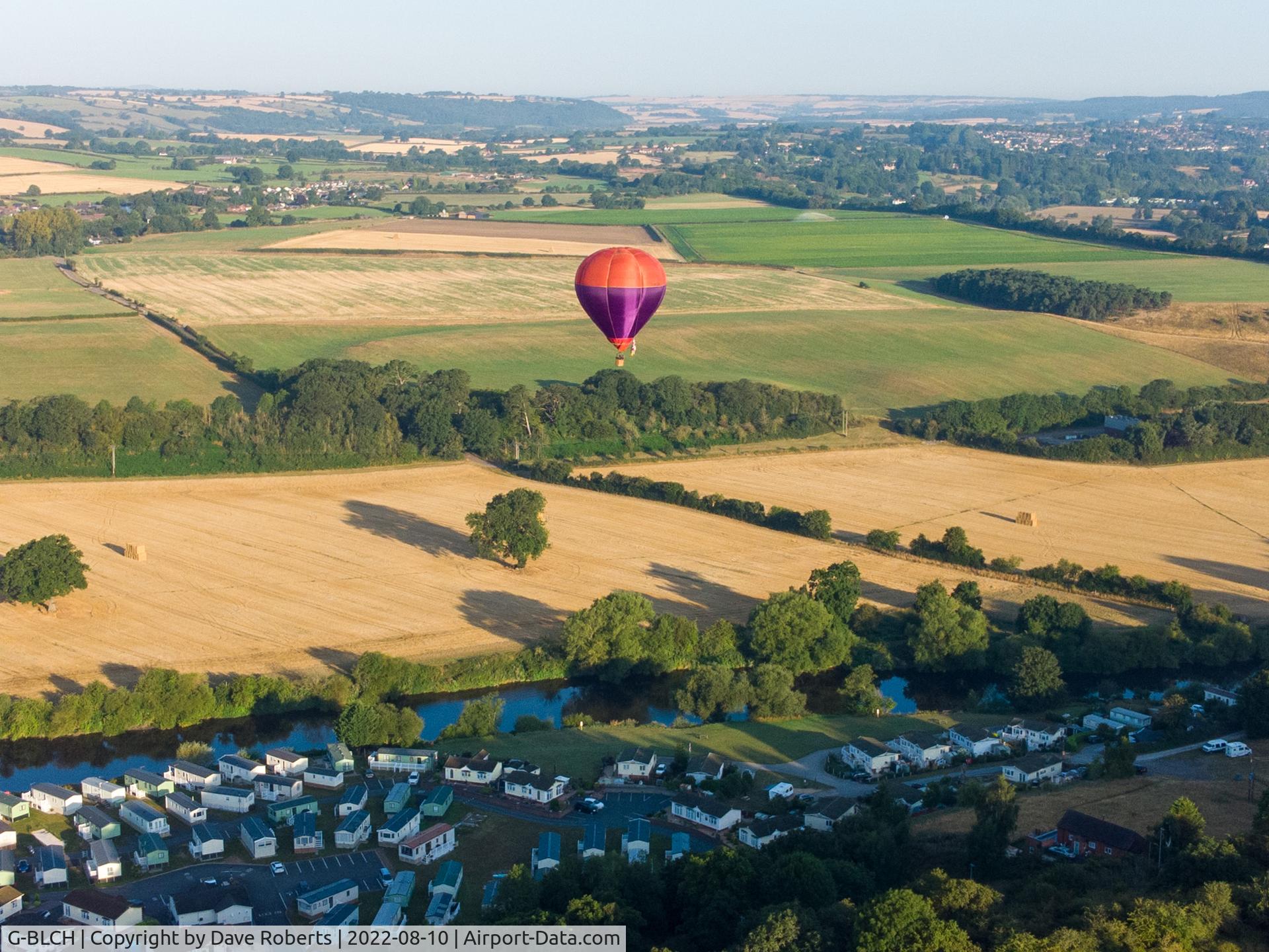 G-BLCH, 1983 Colt Balloons Colt 65D C/N 392, G-BLCH flying over the river Severn at Quatford near Bridgnorth