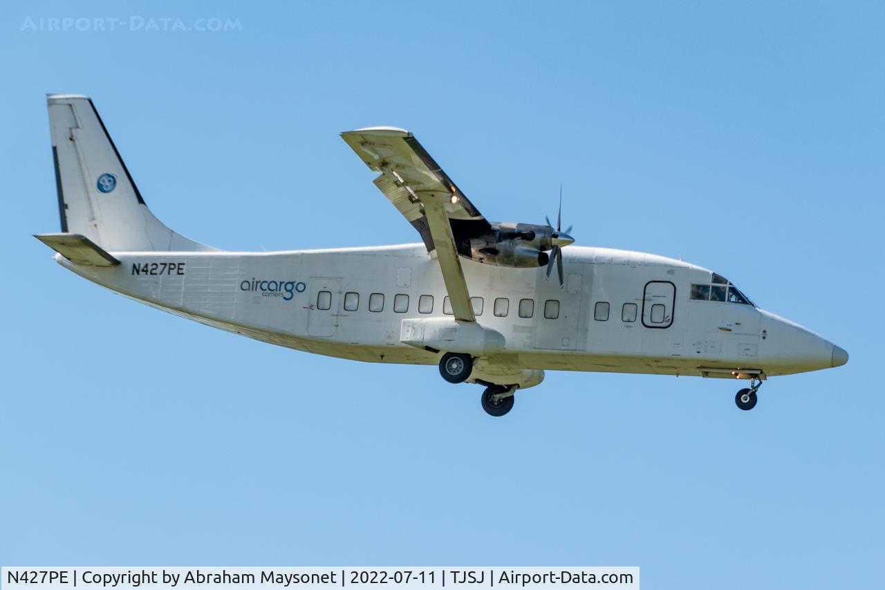 N427PE, 1986 Short 360-200 C/N SH.3692, Landing to runway 10