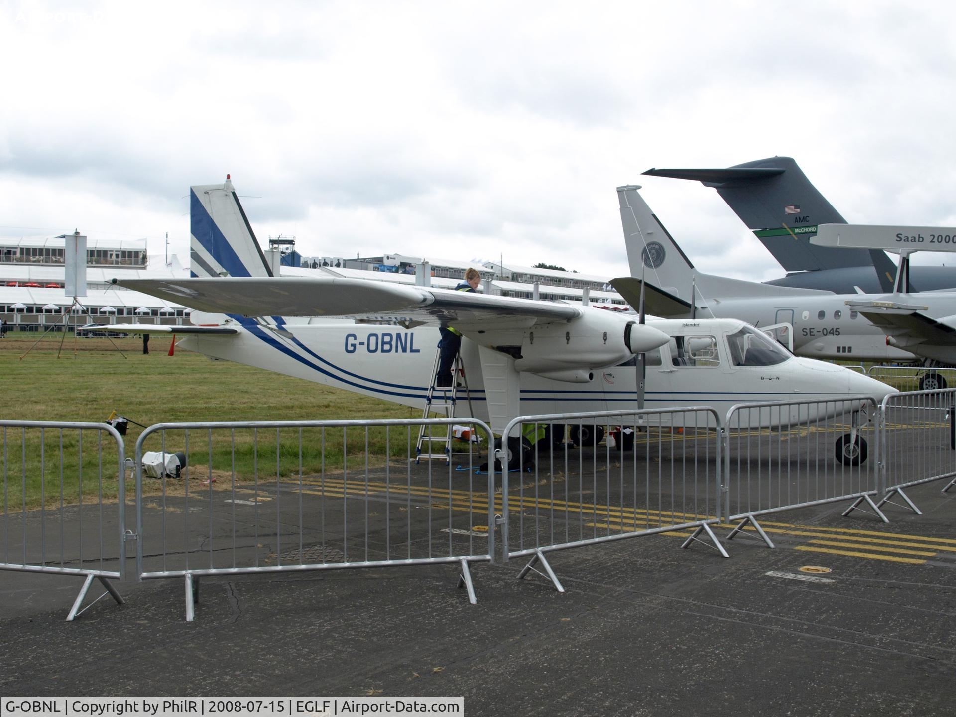 G-OBNL, 1976 Britten-Norman BN-2B-21 Defender C/N 523, 1976 Britten Norman BN-2B-21 Islander G-OBNL FIA