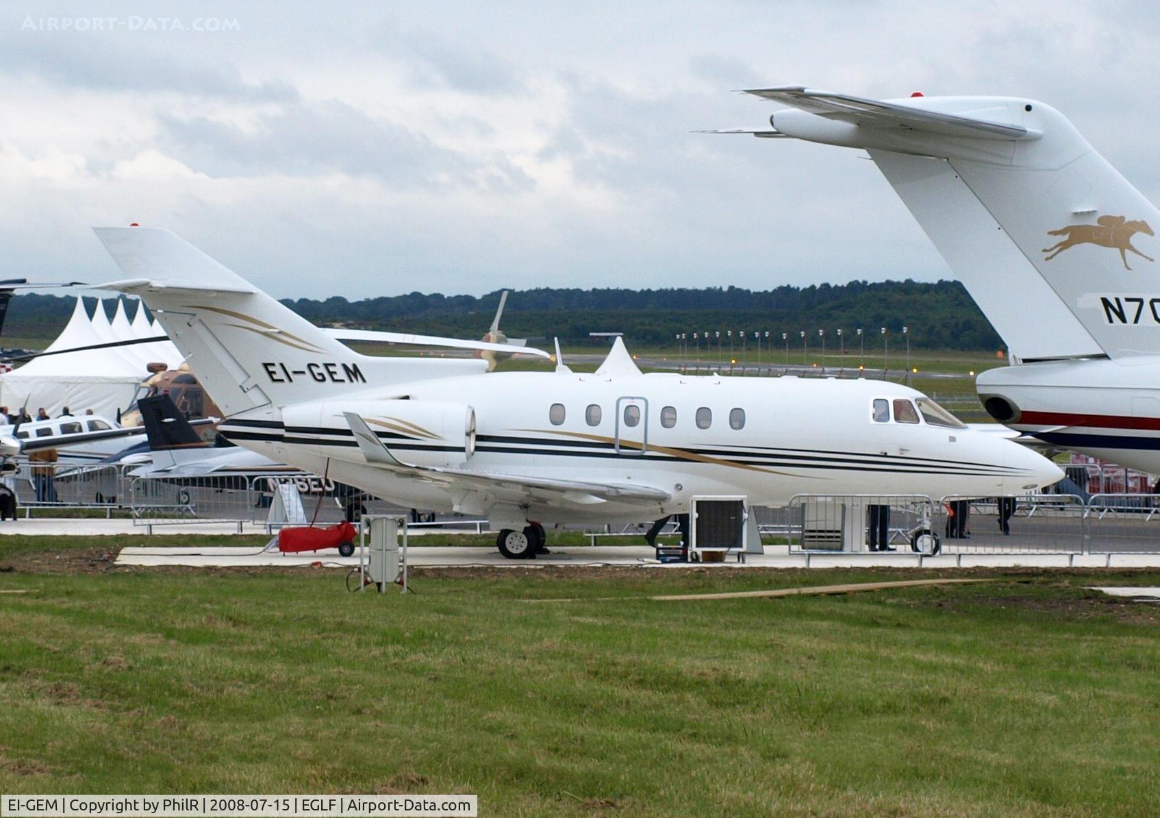 EI-GEM, 2008 Hawker Beechcraft Hawker 850XP C/N 258901, 2008 Beechcraft Hawker 850XP EI-GEM FIA