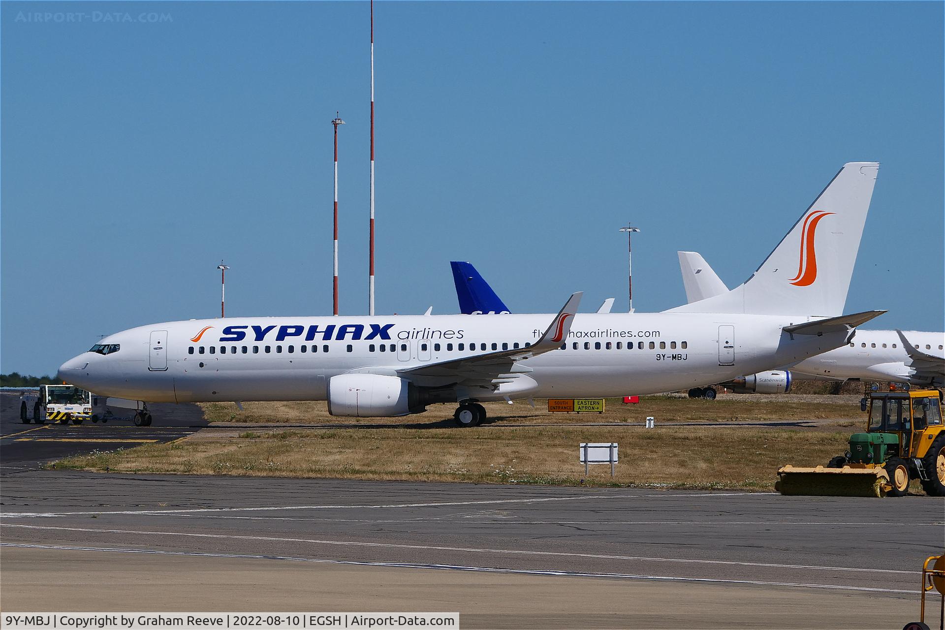 9Y-MBJ, 2007 Boeing 737-85P C/N 33980, Fresh out of spray in a new livery.