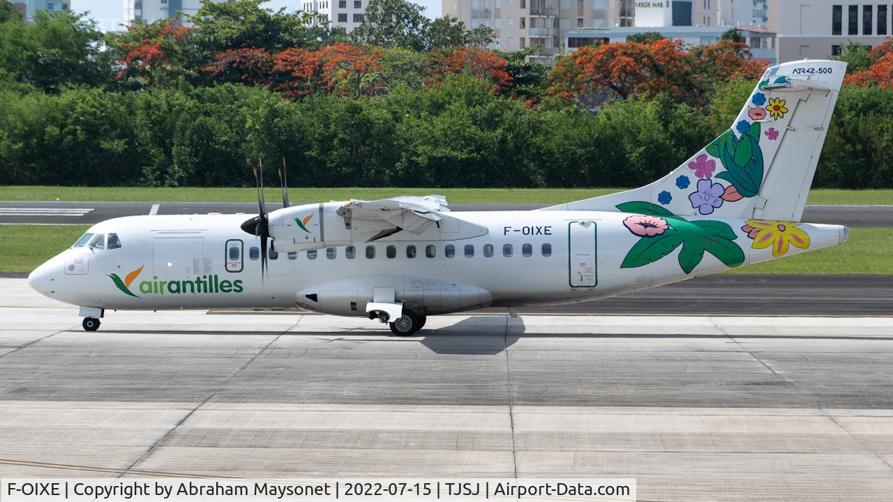F-OIXE, 2009 ATR 42-500 C/N 807, Taxing to depart to Saint Martin