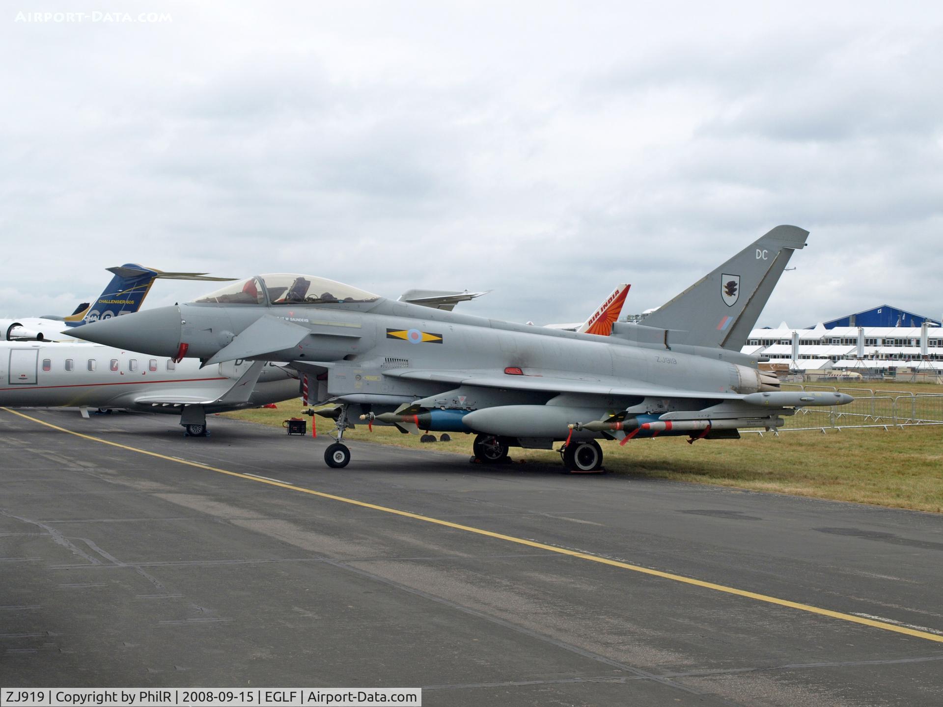 ZJ919, 2006 Eurofighter EF-2000 Typhoon FGR4 C/N 0064/BS010, RAF 2006 Eurofighter Typhoon F2 ZJ919 FIA