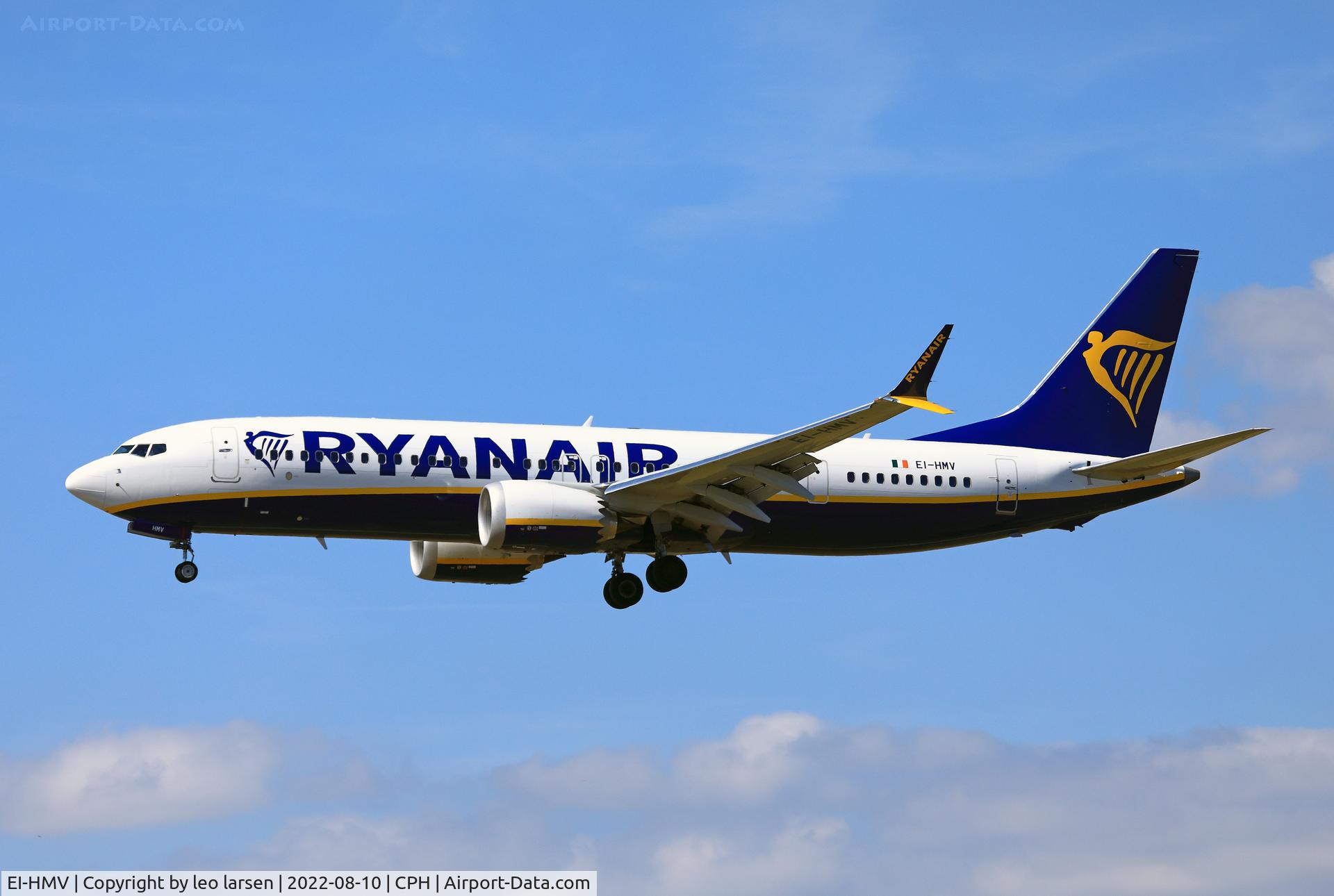 EI-HMV, 2022 Boeing 737-8-200 MAX C/N 658901, Copenhagen 10.8.2022