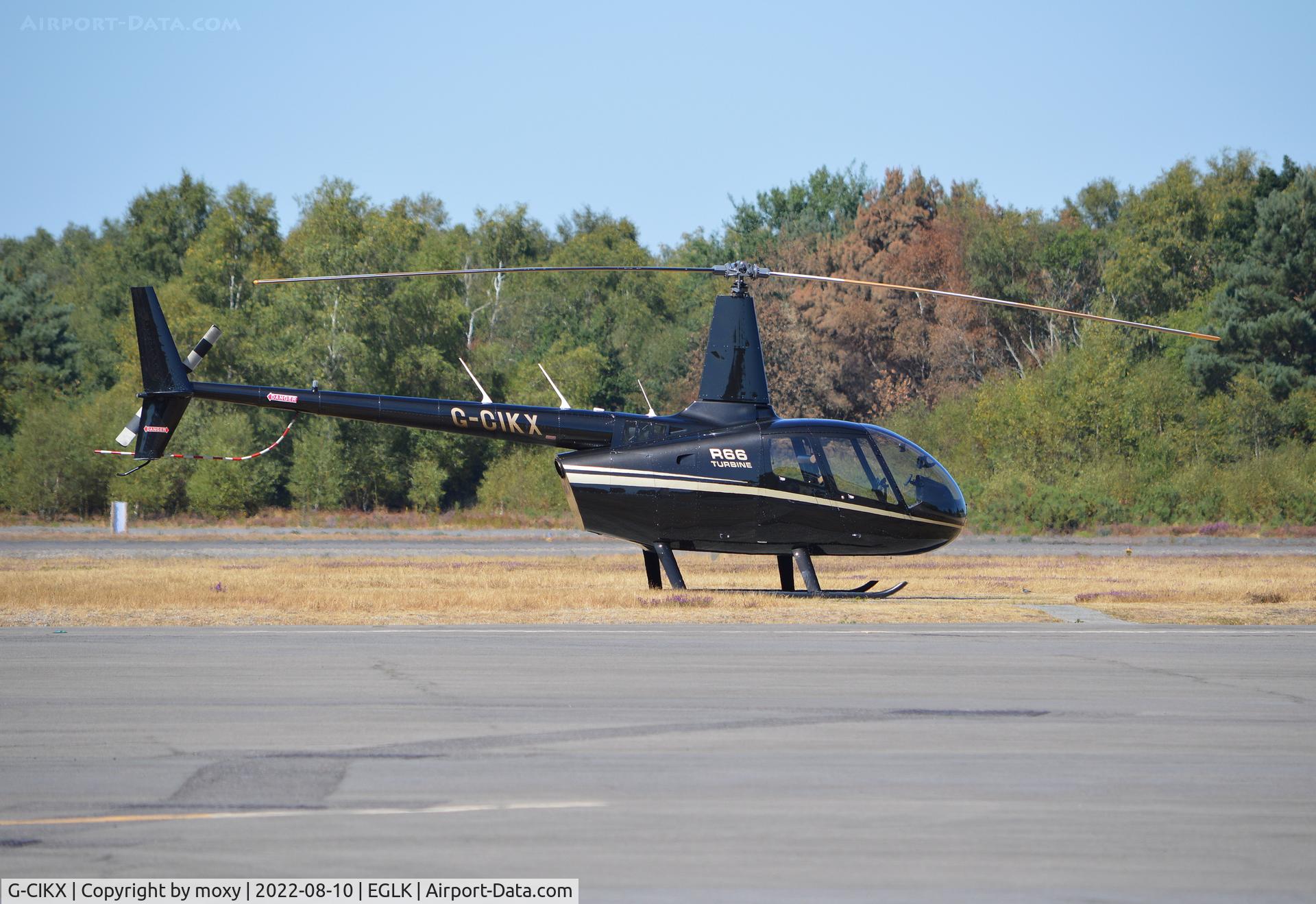 G-CIKX, 2014 Robinson R66 Turbine C/N 0555, Robinson R66 Turbine at Blackbushe.